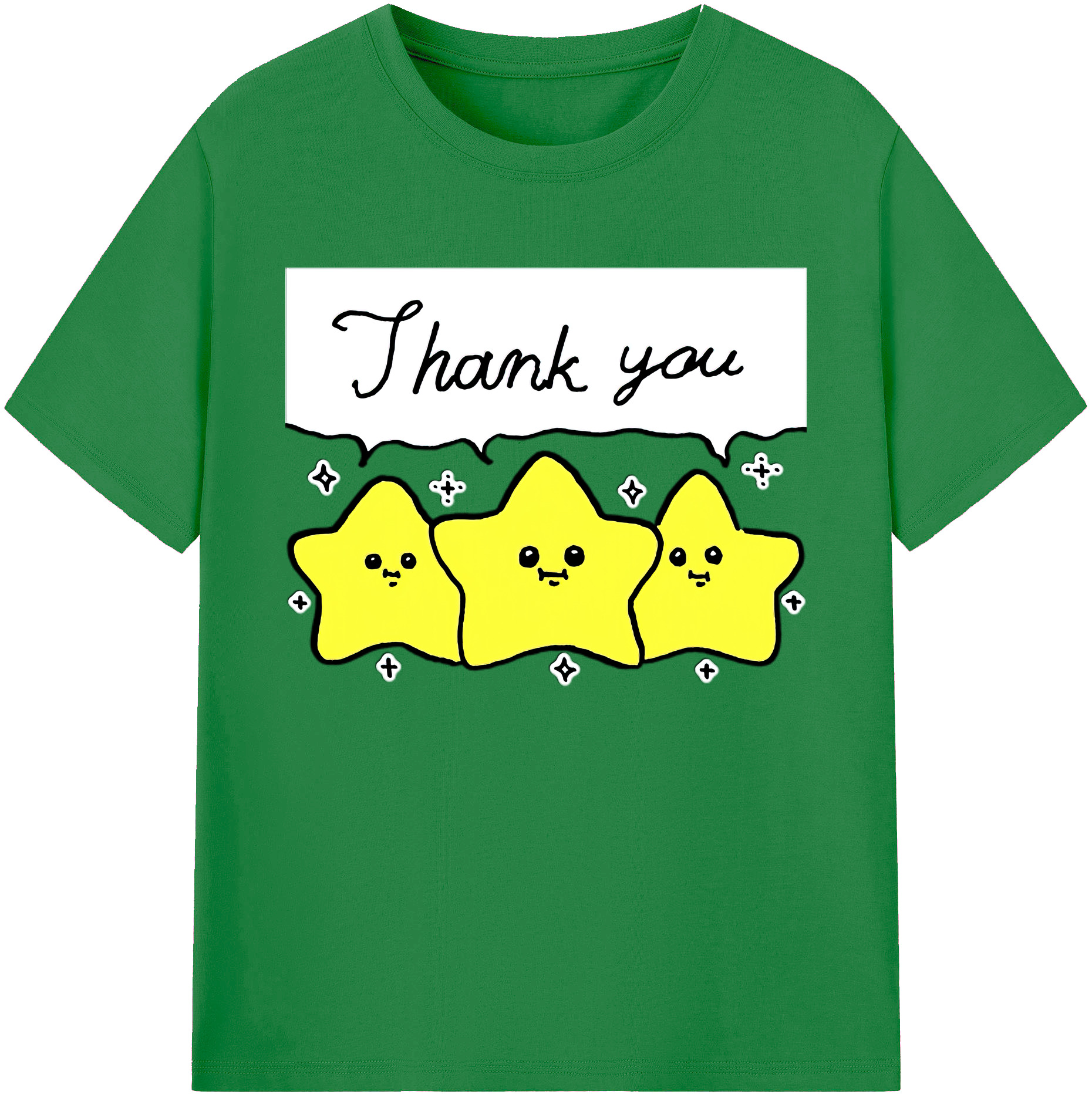 （画像用） ちいかわ 流れ星 Chii-kawa Shooting star 綿100％ メンズ半袖Tシャツ｜肌触りやわらか＆通気性