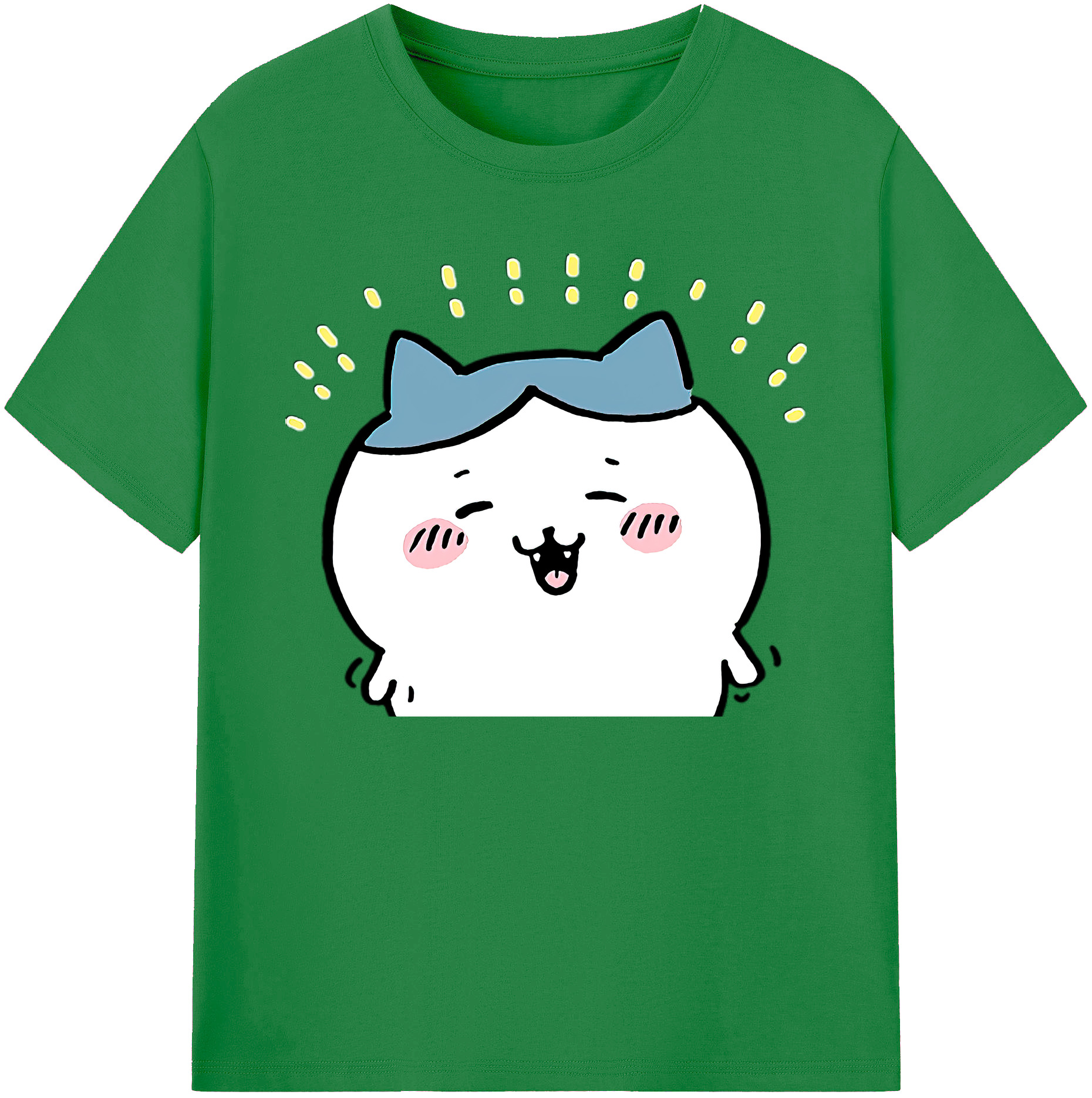 （画像用） ちいかわ ハチワレ Chii-kawa hachiware 綿100％ メンズ半袖Tシャツ｜肌触りやわらか＆通気性