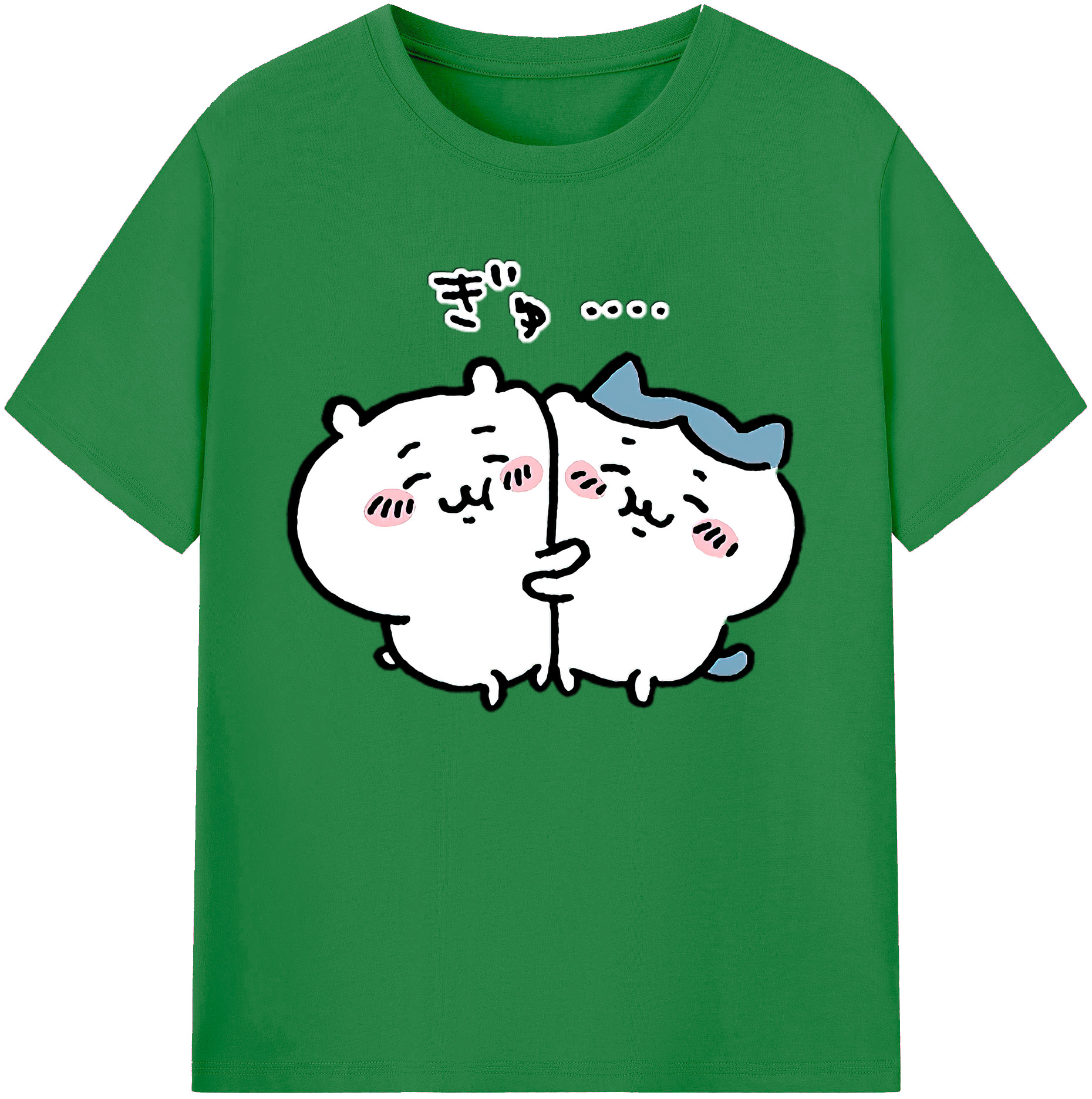 （画像用） ちいかわ ハチワレ Chii-kawa hachiware 綿100％ メンズ半袖Tシャツ｜肌触りやわらか＆通気性