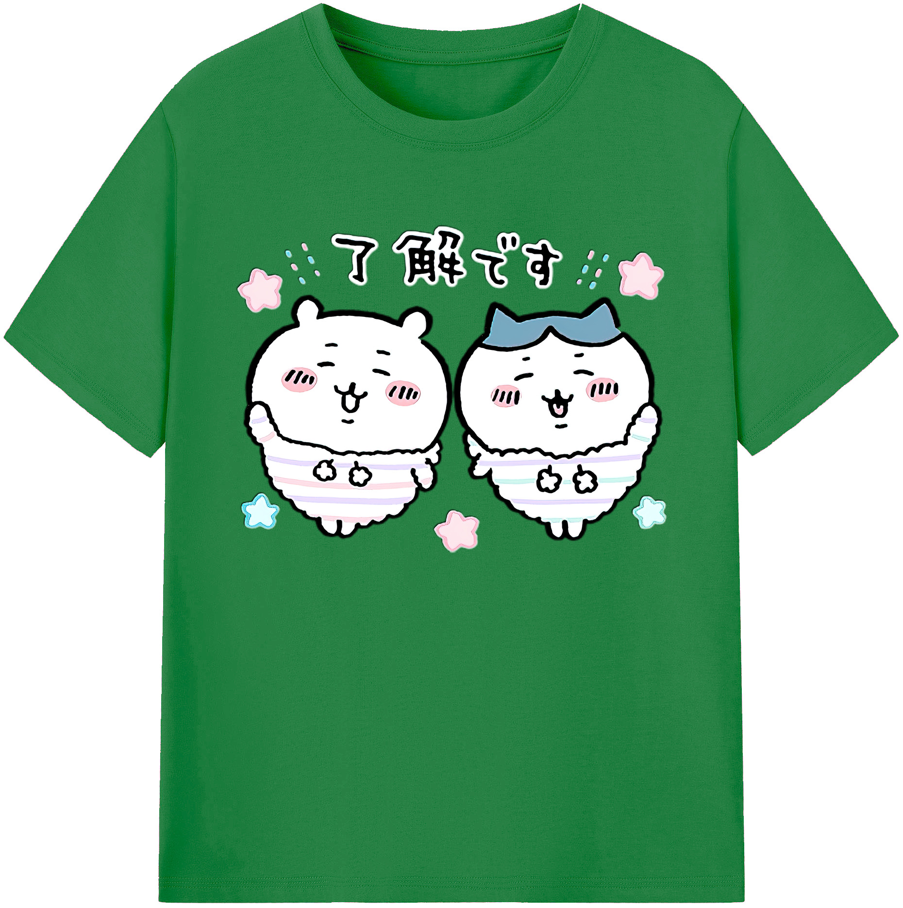 （画像用） ちいかわ ハチワレ Chii-kawa hachiware 綿100％ メンズ半袖Tシャツ｜肌触りやわらか＆通気性