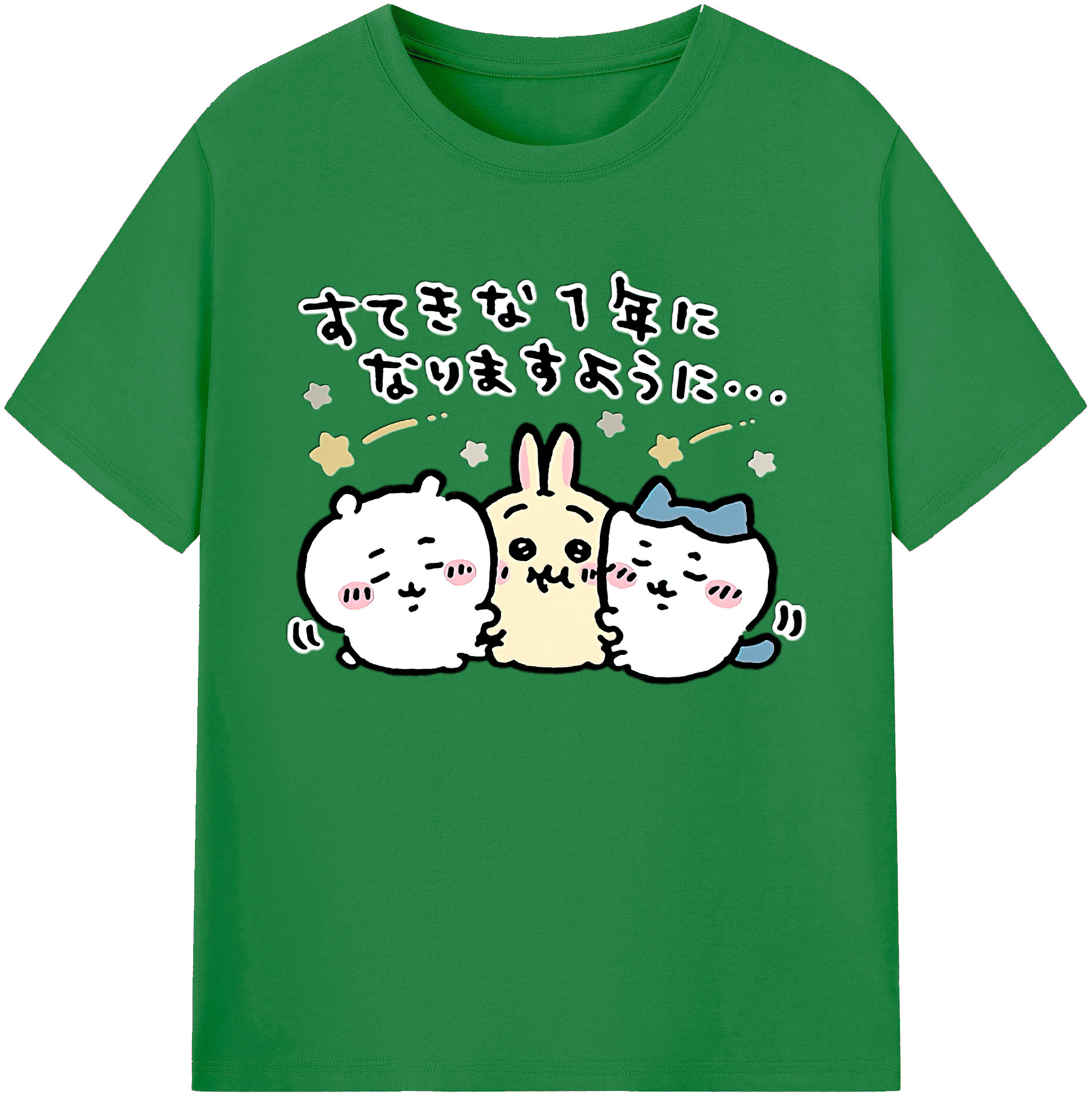 （画像用） ちいかわ ちいかわ Chii-kawa chiikawa 綿100％ メンズ半袖Tシャツ｜肌触りやわらか＆通気性