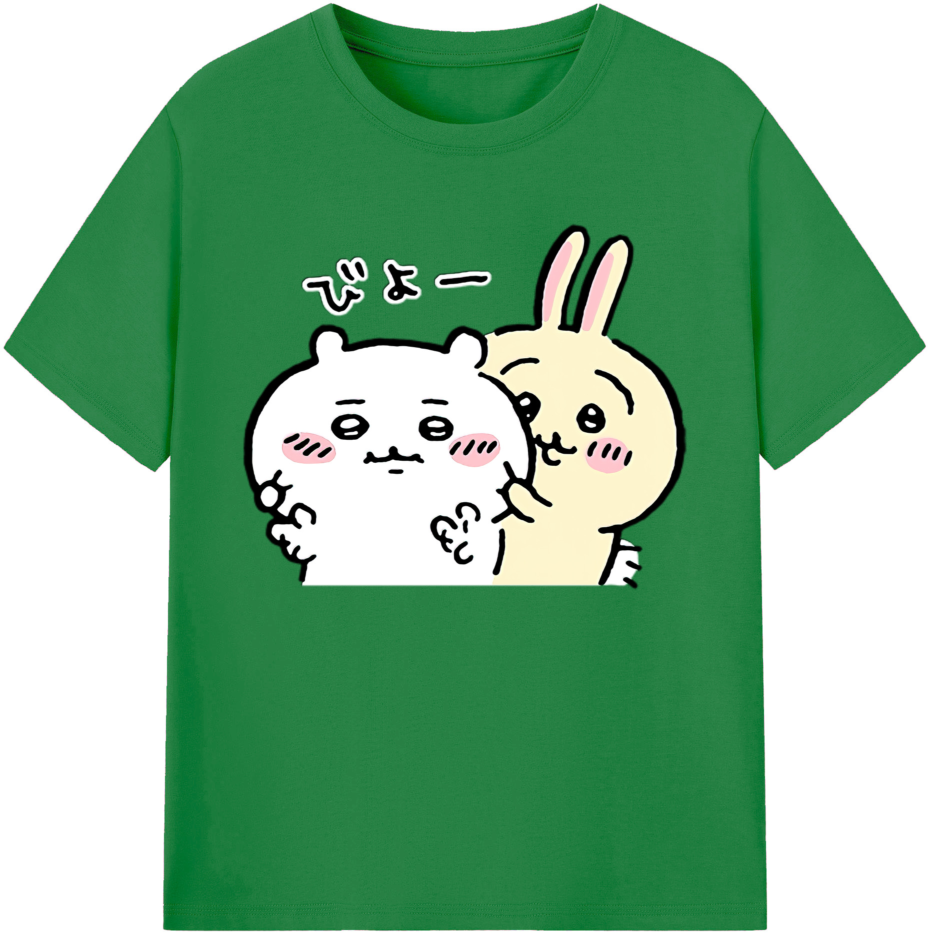 （画像用） ちいかわ うさぎ Chii-kawa usagi 綿100％ メンズ半袖Tシャツ｜肌触りやわらか＆通気性