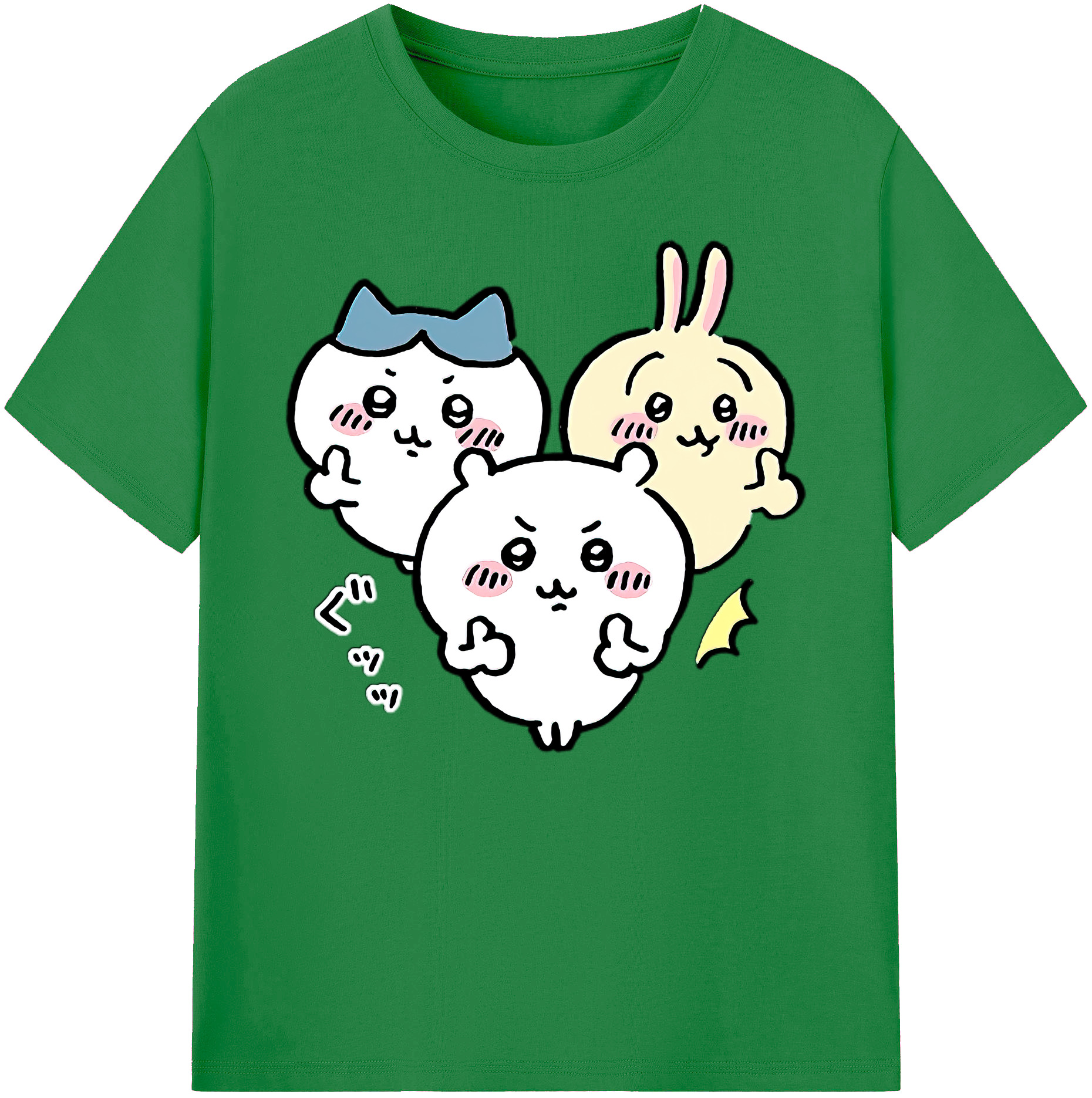 （画像用） ちいかわ うさぎ Chii-kawa usagi 綿100％ メンズ半袖Tシャツ｜肌触りやわらか＆通気性