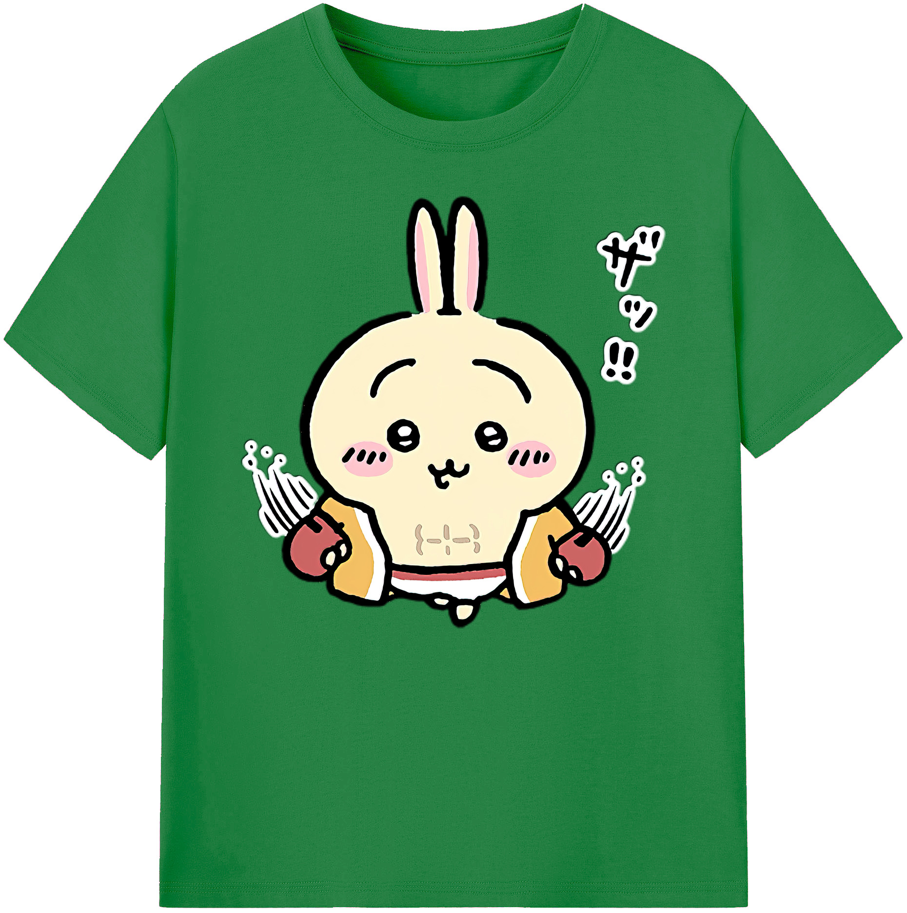（画像用） ちいかわ うさぎ Chii-kawa usagi 綿100％ メンズ半袖Tシャツ｜肌触りやわらか＆通気性