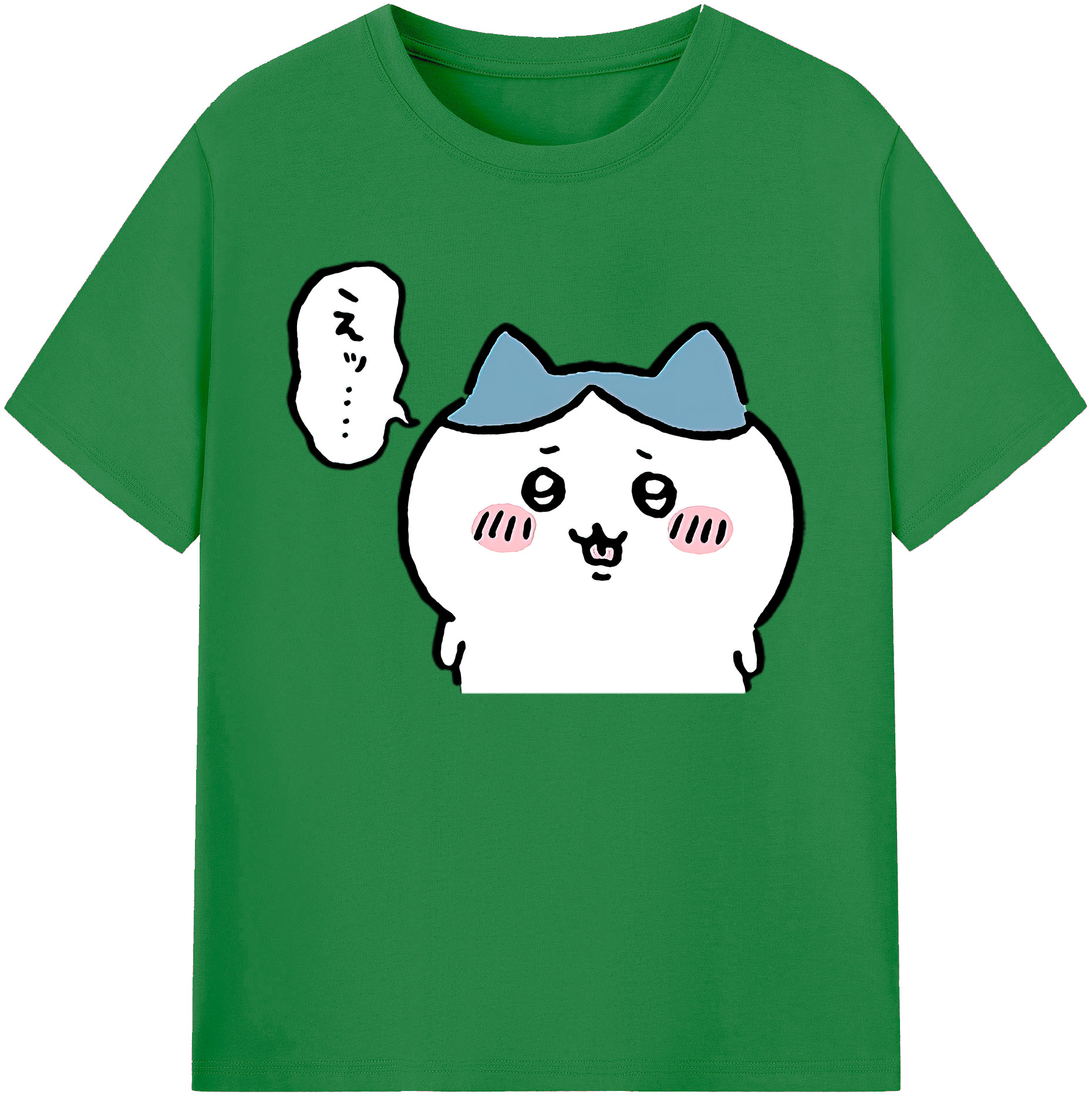 （画像用） ちいかわ ハチワレ Chii-kawa hachiware 綿100％ メンズ半袖Tシャツ｜肌触りやわらか＆通気性