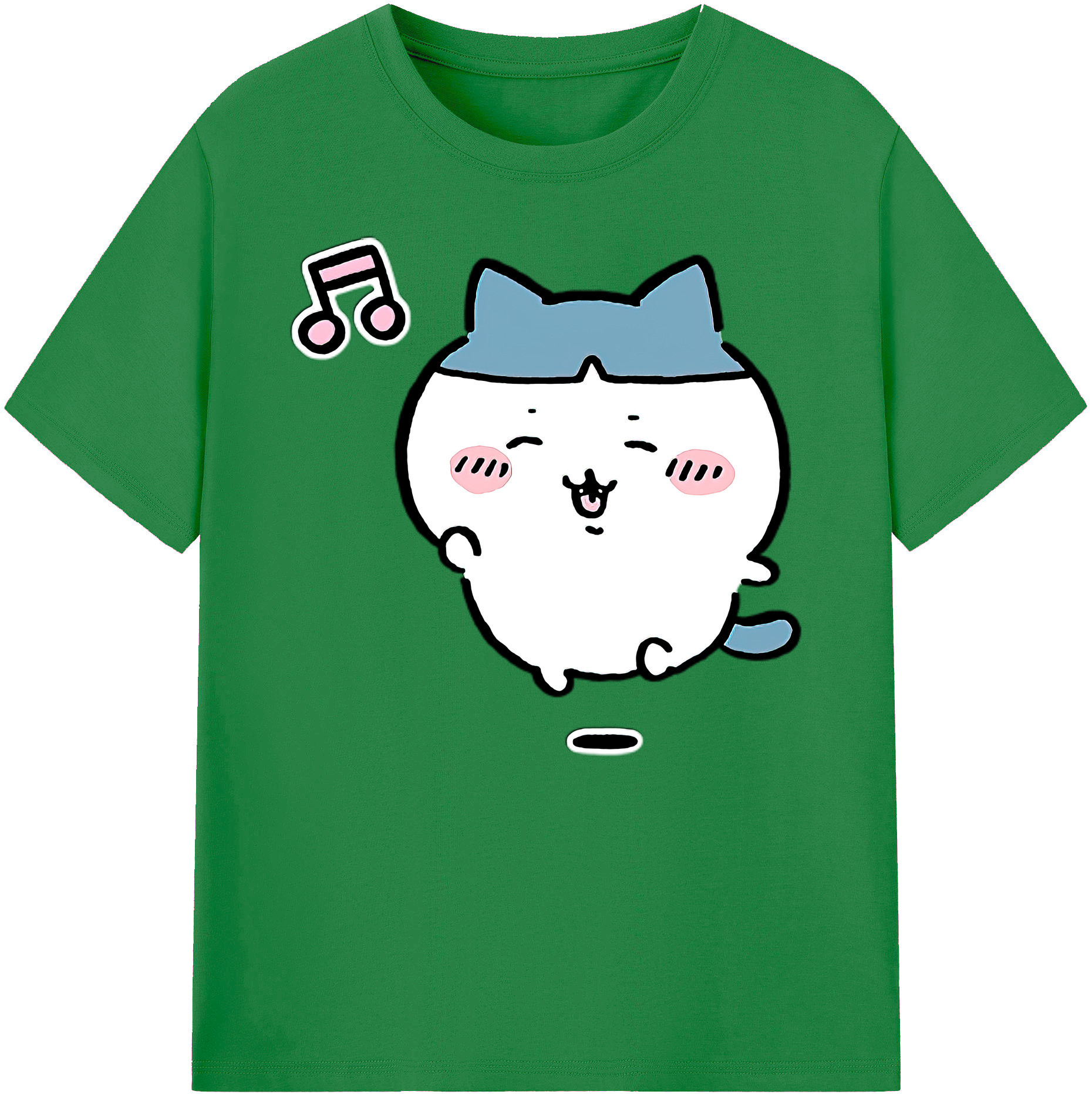 （画像用） ちいかわ ハチワレ Chii-kawa hachiware 綿100％ メンズ半袖Tシャツ｜肌触りやわらか＆通気性