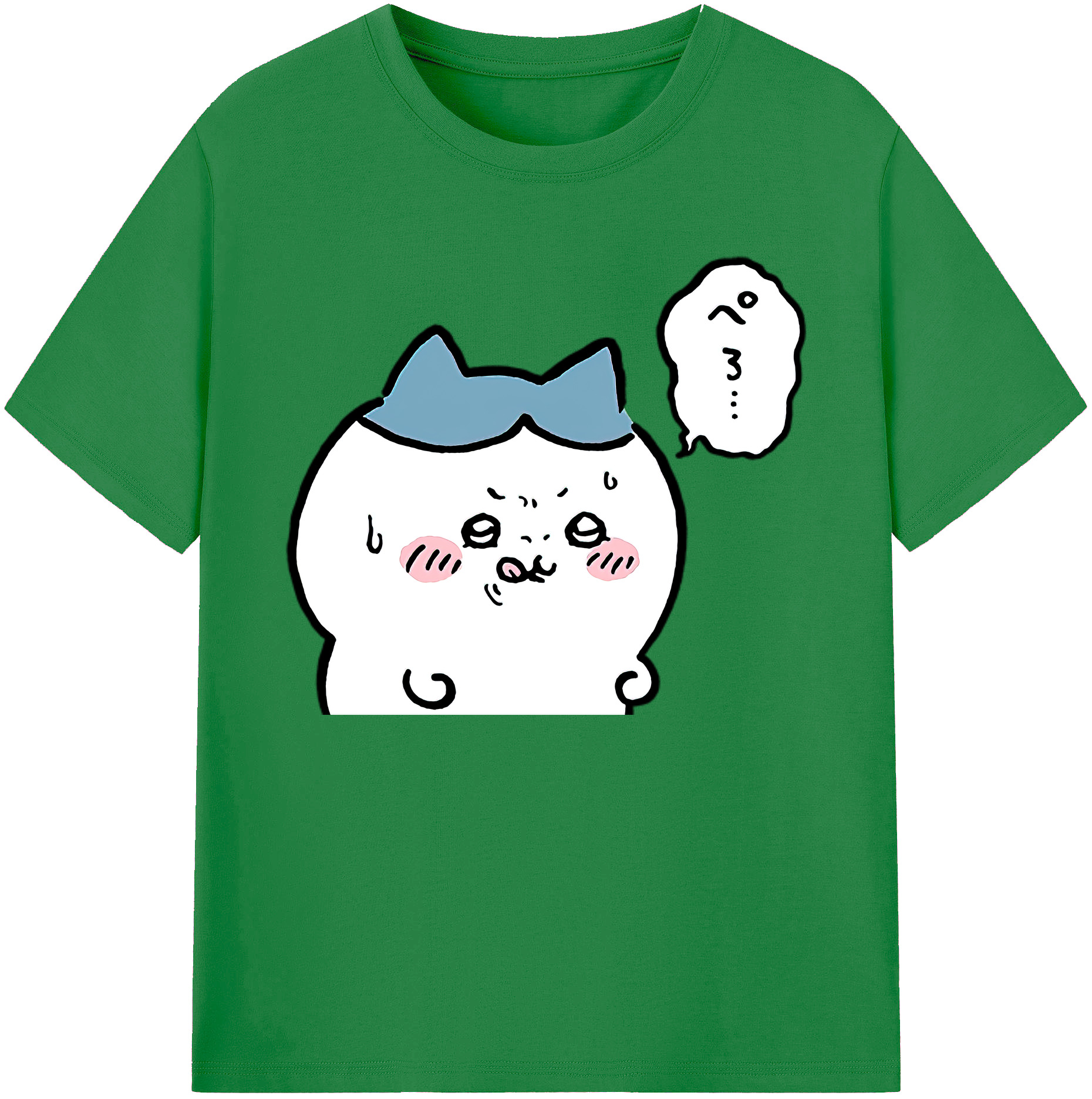 （画像用） ちいかわ ハチワレ Chii-kawa hachiware 綿100％ メンズ半袖Tシャツ｜肌触りやわらか＆通気性
