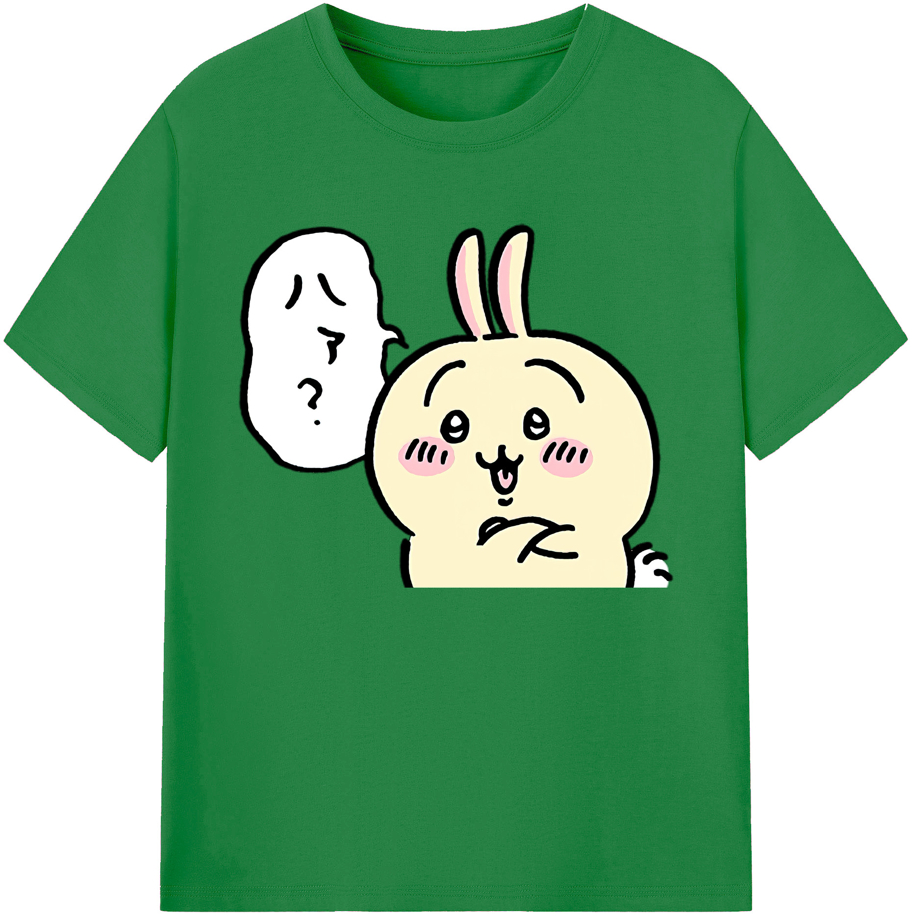 （画像用） ちいかわ うさぎ Chii-kawa usagi 綿100％ メンズ半袖Tシャツ｜肌触りやわらか＆通気性