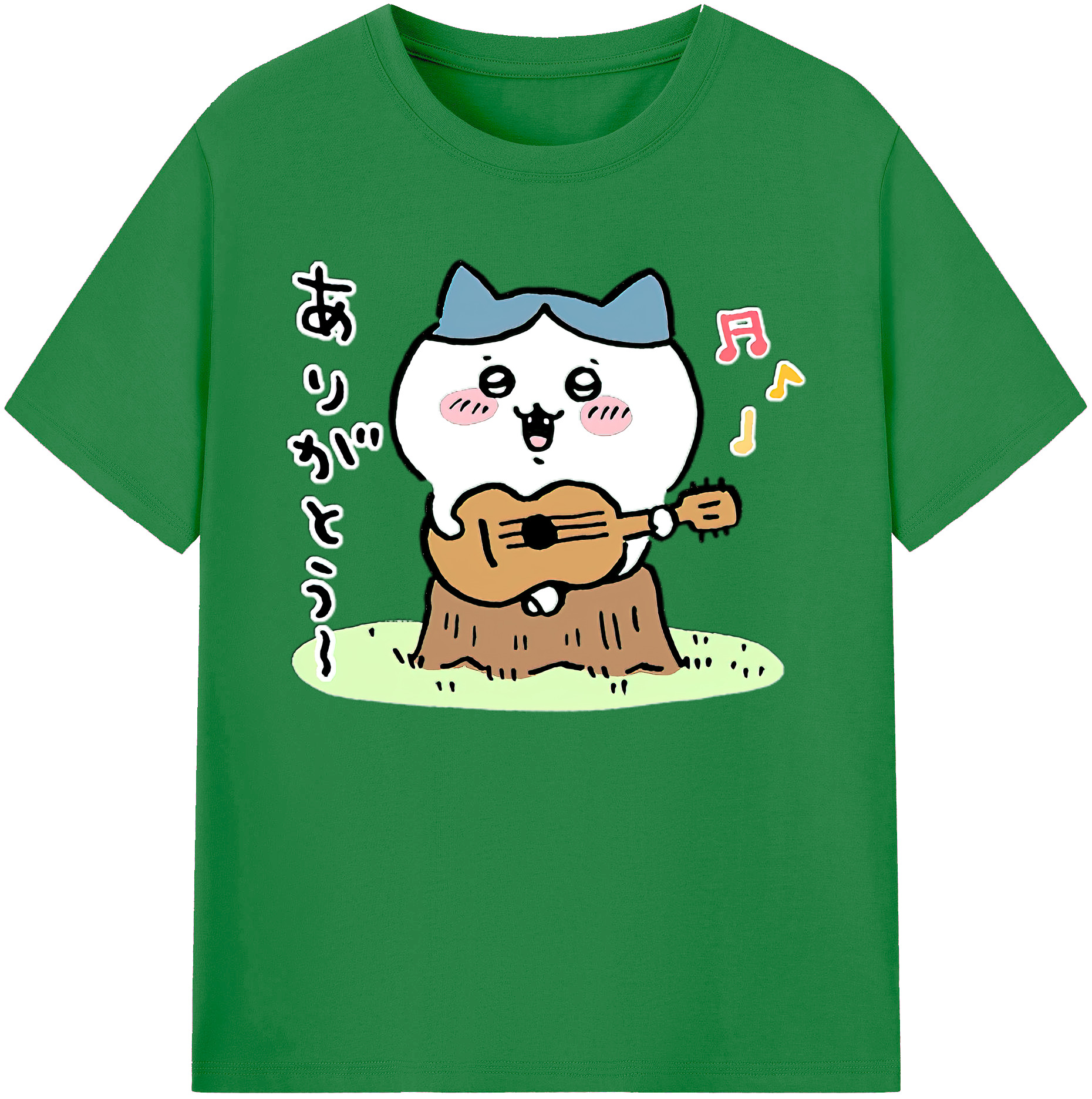 （画像用） ちいかわ ハチワレ Chii-kawa hachiware 綿100％ メンズ半袖Tシャツ｜肌触りやわらか＆通気性