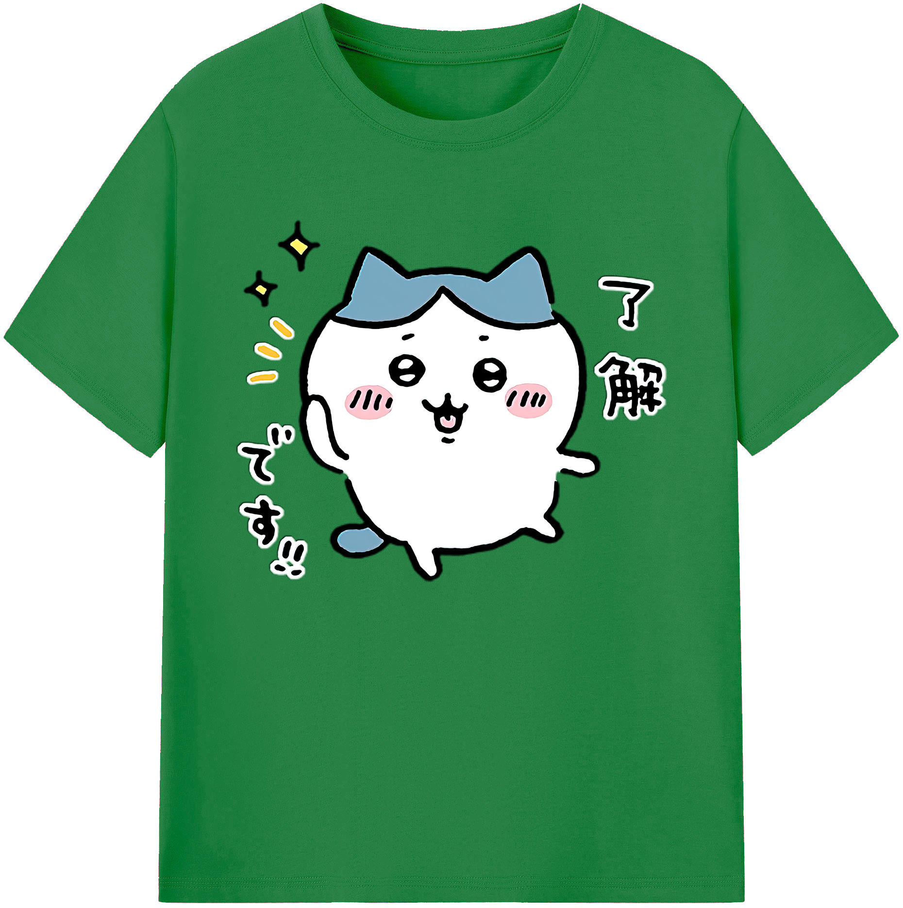 （画像用） ちいかわ ハチワレ Chii-kawa hachiware 綿100％ メンズ半袖Tシャツ｜肌触りやわらか＆通気性