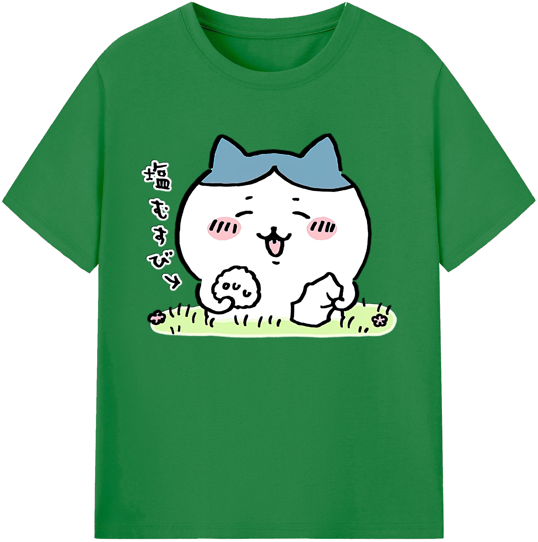 （画像用） ちいかわ ハチワレ Chii-kawa hachiware 綿100％ メンズ半袖Tシャツ｜肌触りやわらか＆通気性