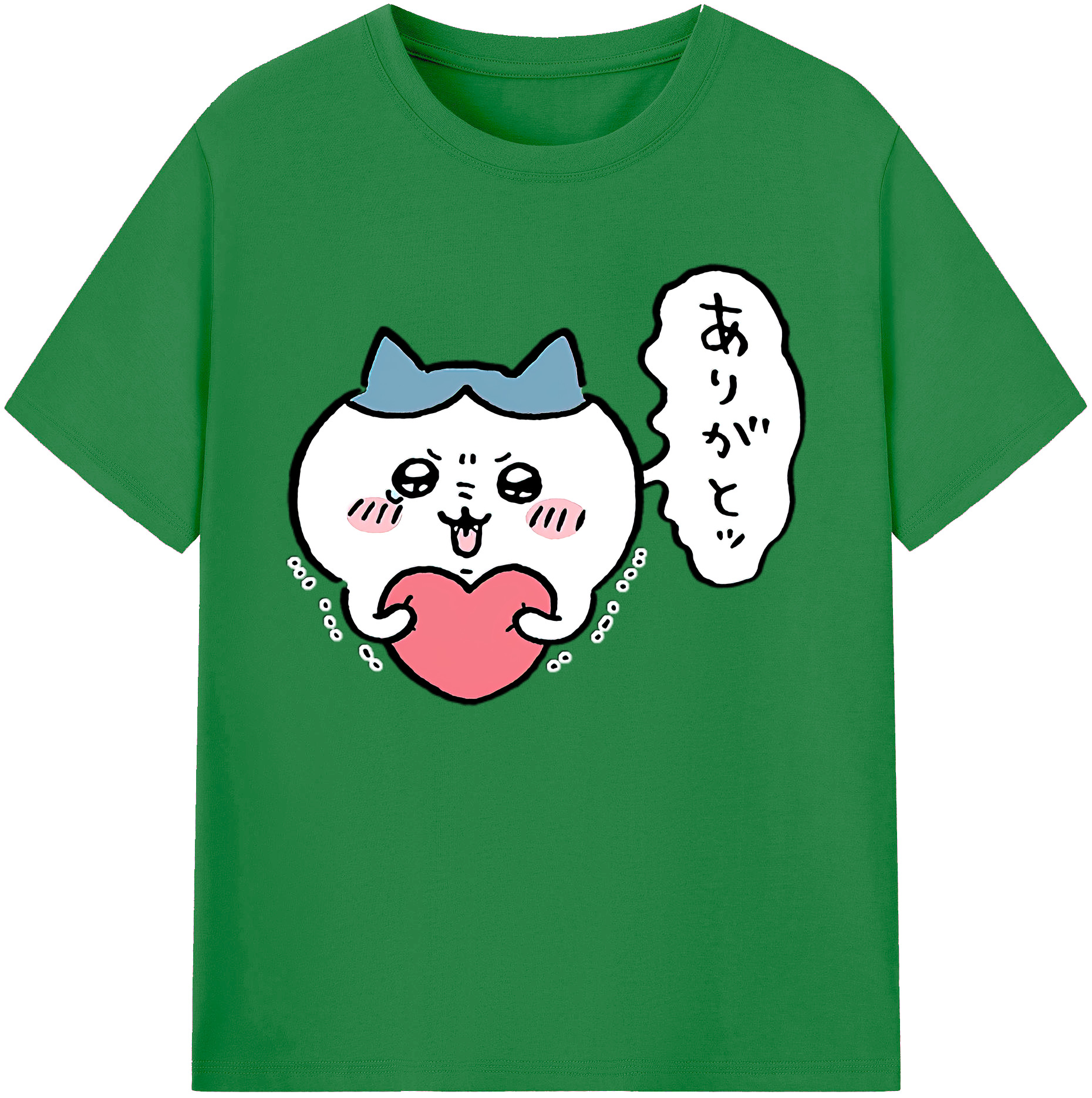 （画像用） ちいかわ ハチワレ Chii-kawa hachiware 綿100％ メンズ半袖Tシャツ｜肌触りやわらか＆通気性