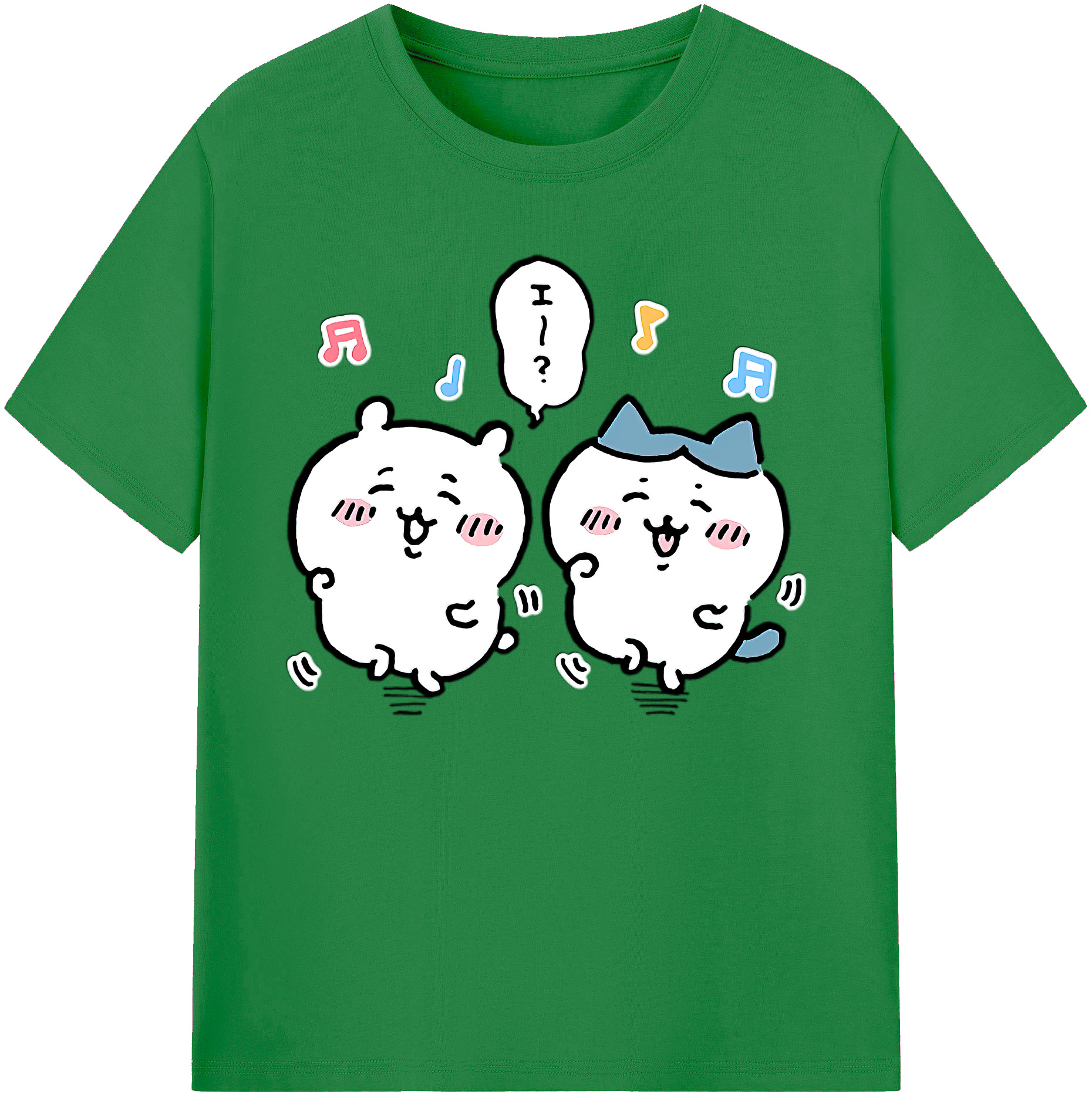 （画像用） ちいかわ ハチワレ Chii-kawa hachiware 綿100％ メンズ半袖Tシャツ｜肌触りやわらか＆通気性