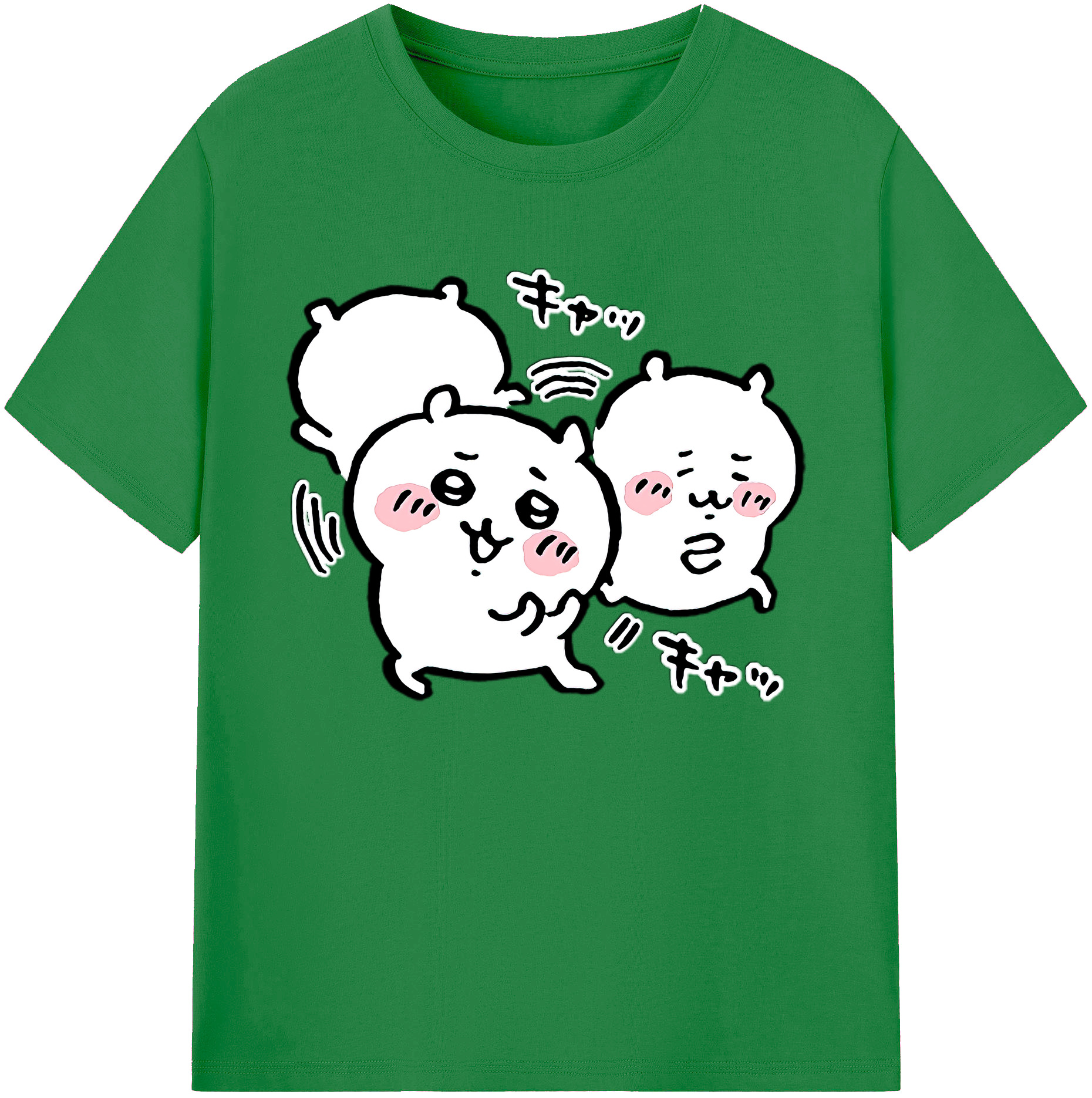 （画像用） ちいかわ ちいかわ Chii-kawa chiikawa 綿100％ メンズ半袖Tシャツ｜肌触りやわらか＆通気性