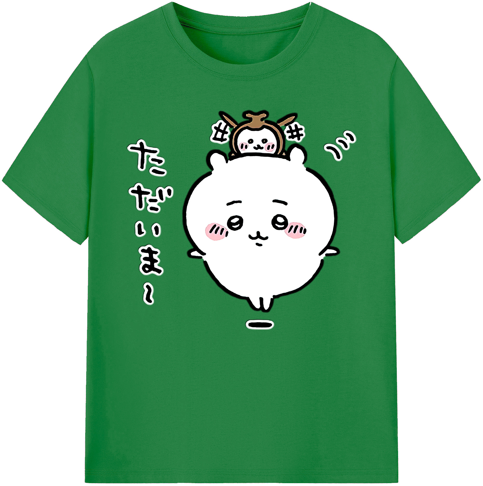 （画像用） ちいかわ ちいかわ Chii-kawa chiikawa 綿100％ メンズ半袖Tシャツ｜肌触りやわらか＆通気性
