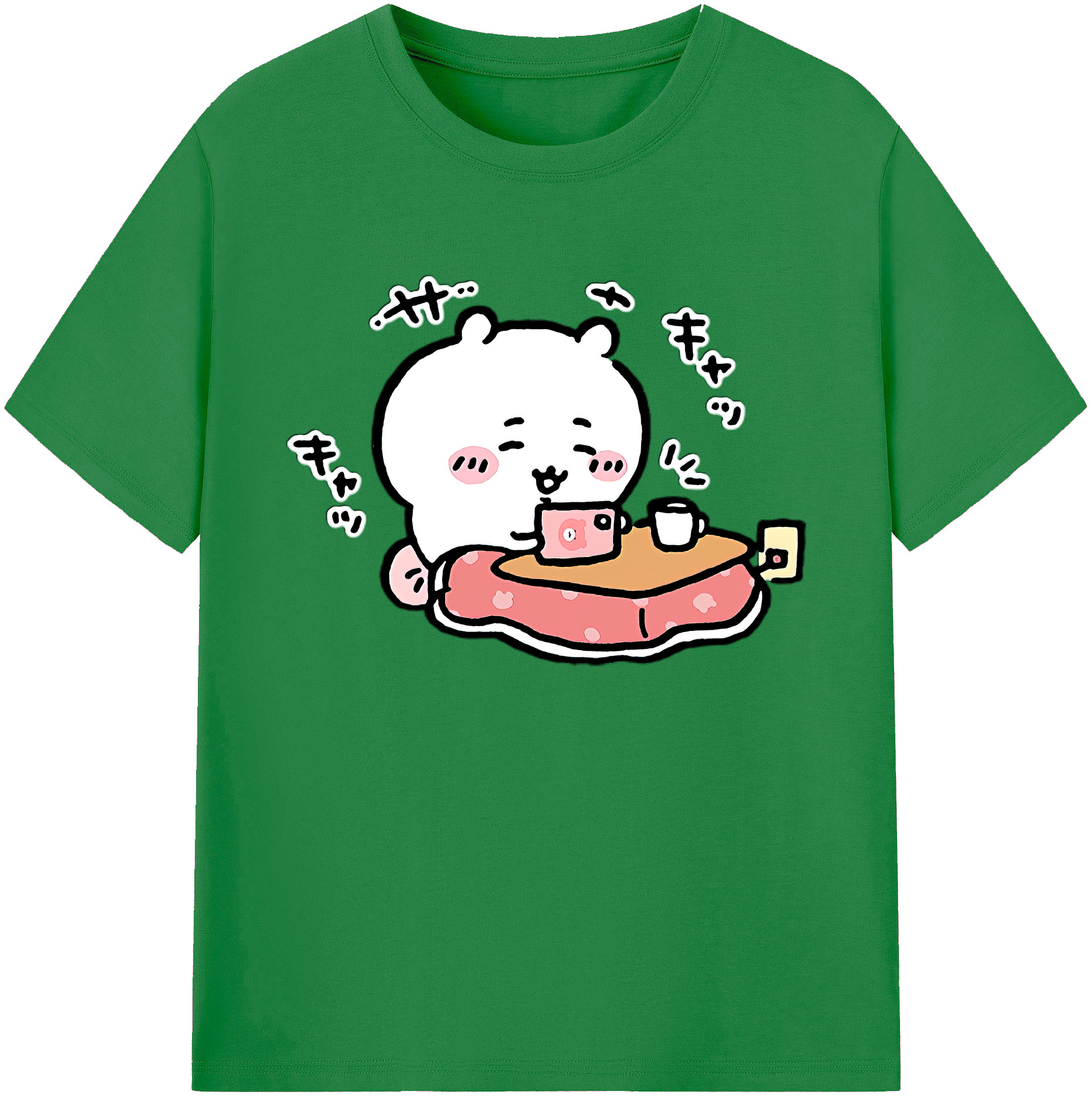 （画像用） ちいかわ ちいかわ Chii-kawa chiikawa 綿100％ メンズ半袖Tシャツ｜肌触りやわらか＆通気性