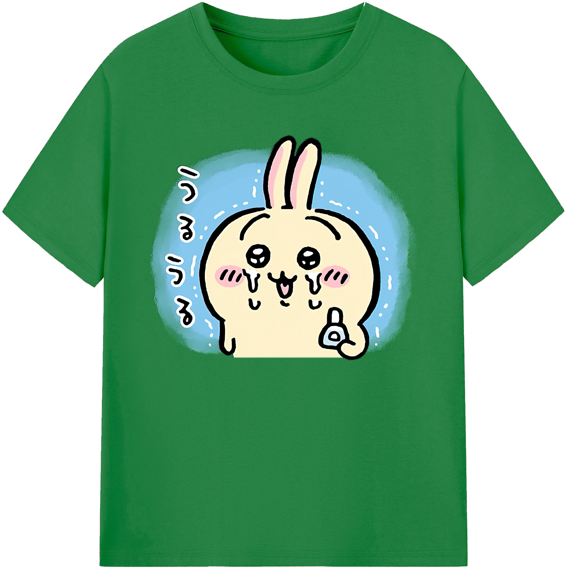 （画像用） ちいかわ うさぎ Chii-kawa usagi 綿100％ メンズ半袖Tシャツ｜肌触りやわらか＆通気性