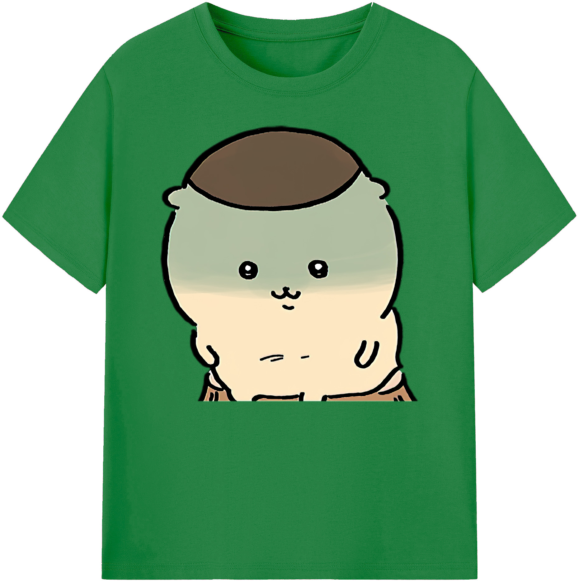 （画像用） ちいかわ くりまんじゅう Chii-kawa kuri manjū 綿100％ メンズ半袖Tシャツ｜肌触りやわらか＆通気性