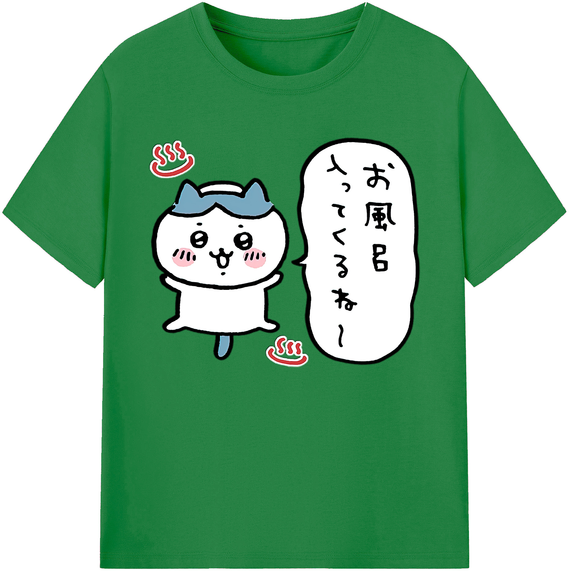（画像用） ちいかわ ハチワレ Chii-kawa hachiware 綿100％ メンズ半袖Tシャツ｜肌触りやわらか＆通気性
