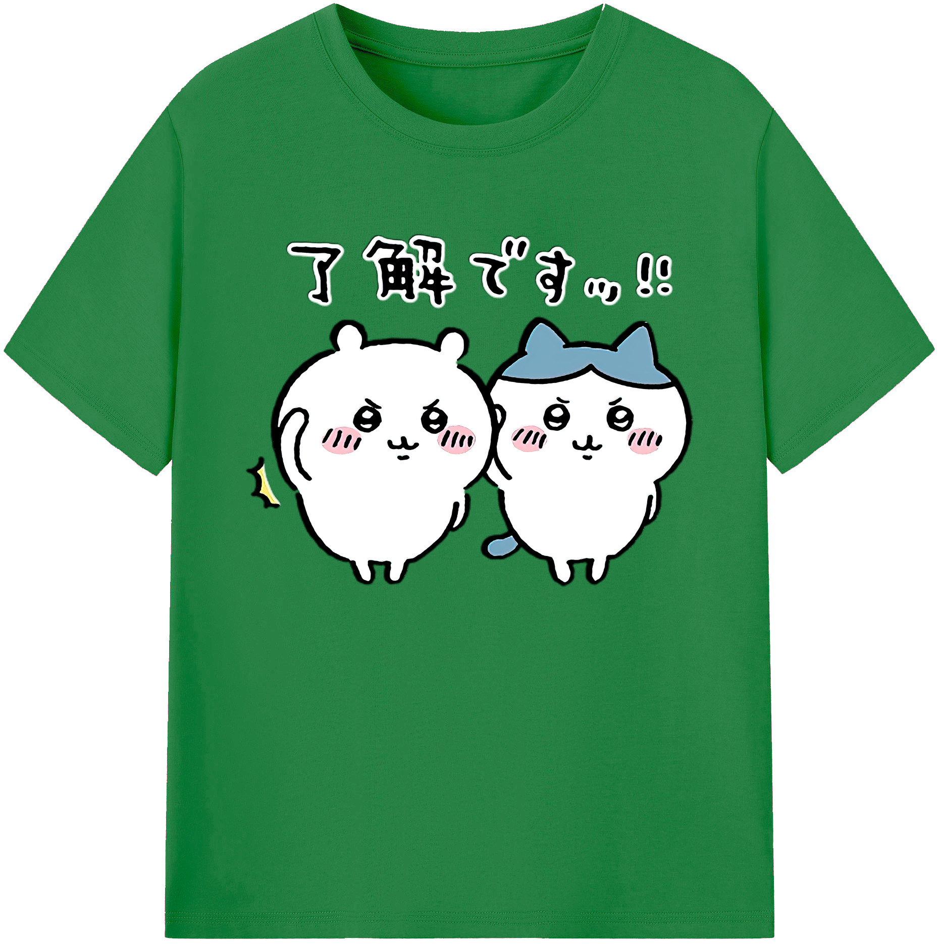 （画像用） ちいかわ ハチワレ Chii-kawa hachiware 綿100％ メンズ半袖Tシャツ｜肌触りやわらか＆通気性