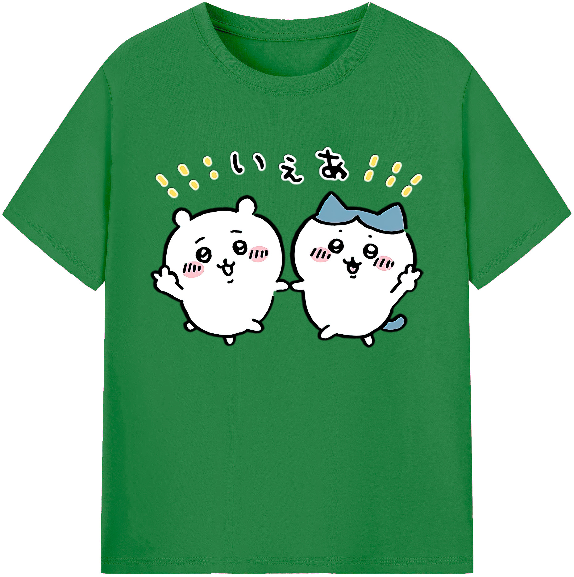 （画像用） ちいかわ ハチワレ Chii-kawa hachiware 綿100％ メンズ半袖Tシャツ｜肌触りやわらか＆通気性