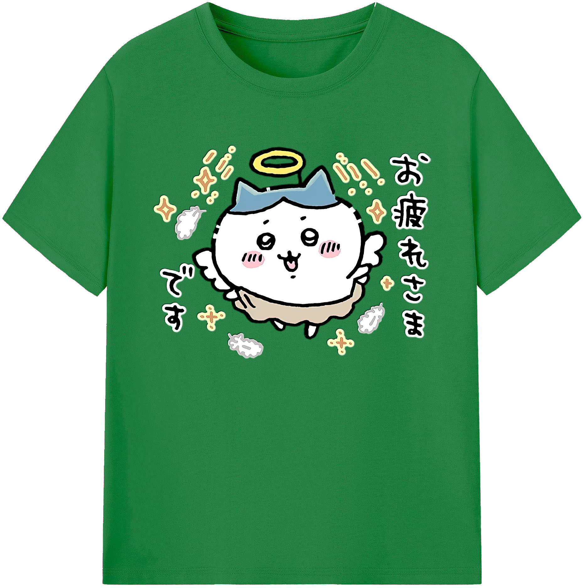 （画像用） ちいかわ ハチワレ Chii-kawa hachiware 綿100％ メンズ半袖Tシャツ｜肌触りやわらか＆通気性