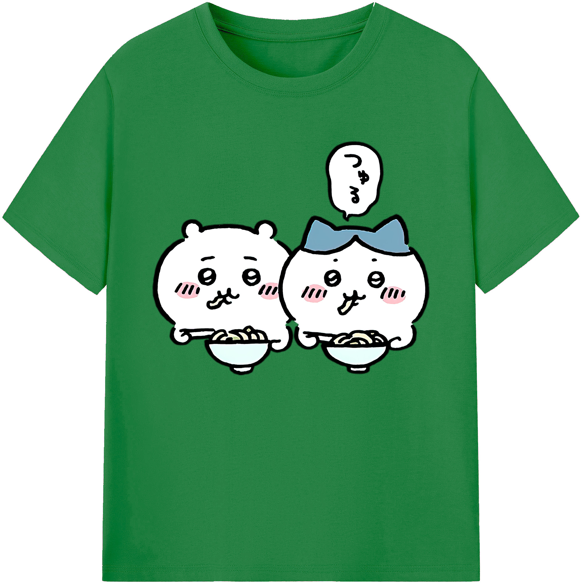 （画像用） ちいかわ ハチワレ Chii-kawa hachiware 綿100％ メンズ半袖Tシャツ｜肌触りやわらか＆通気性