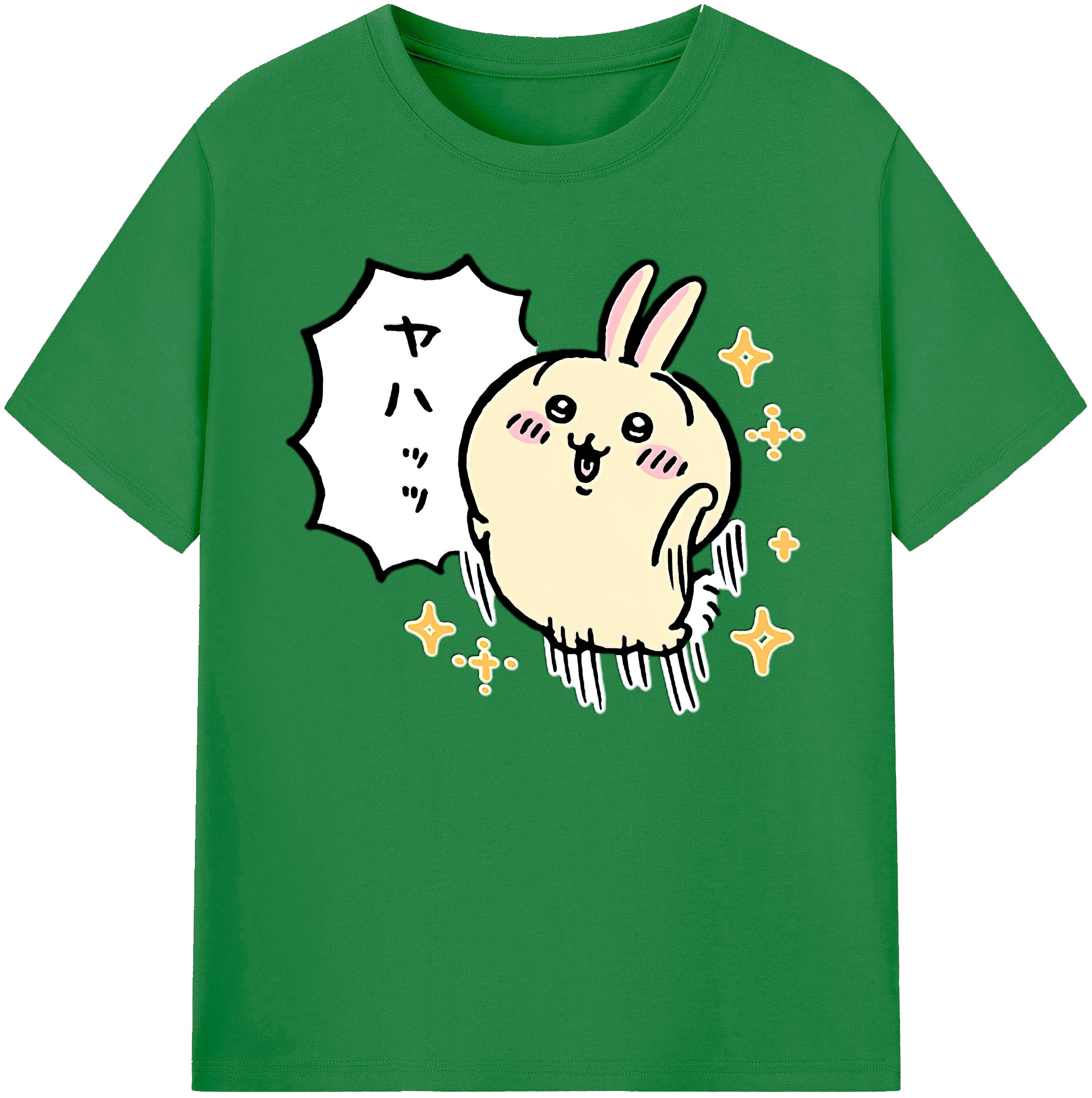 （画像用） ちいかわ うさぎ Chii-kawa usagi 綿100％ メンズ半袖Tシャツ｜肌触りやわらか＆通気性