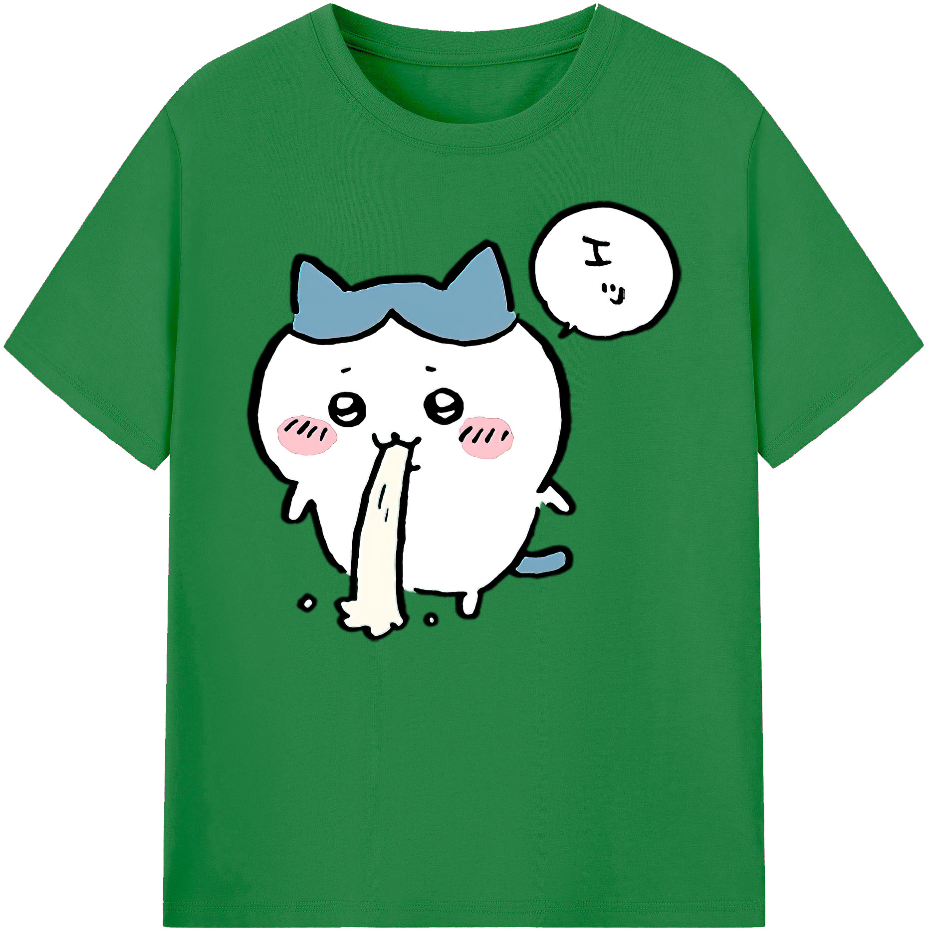 （画像用） ちいかわ ハチワレ Chii-kawa hachiware 綿100％ メンズ半袖Tシャツ｜肌触りやわらか＆通気性