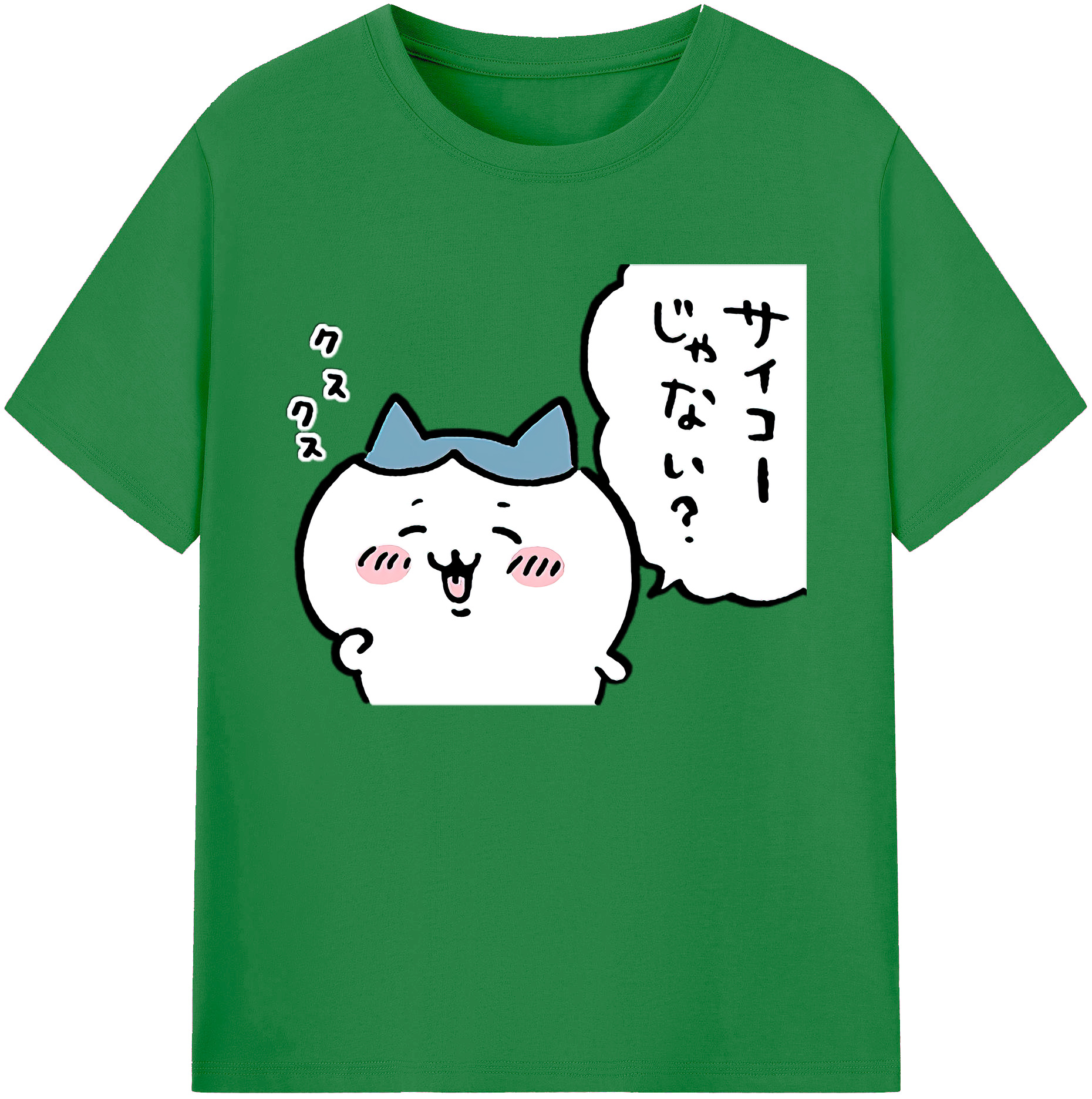 （画像用） ちいかわ ハチワレ Chii-kawa hachiware 綿100％ メンズ半袖Tシャツ｜肌触りやわらか＆通気性