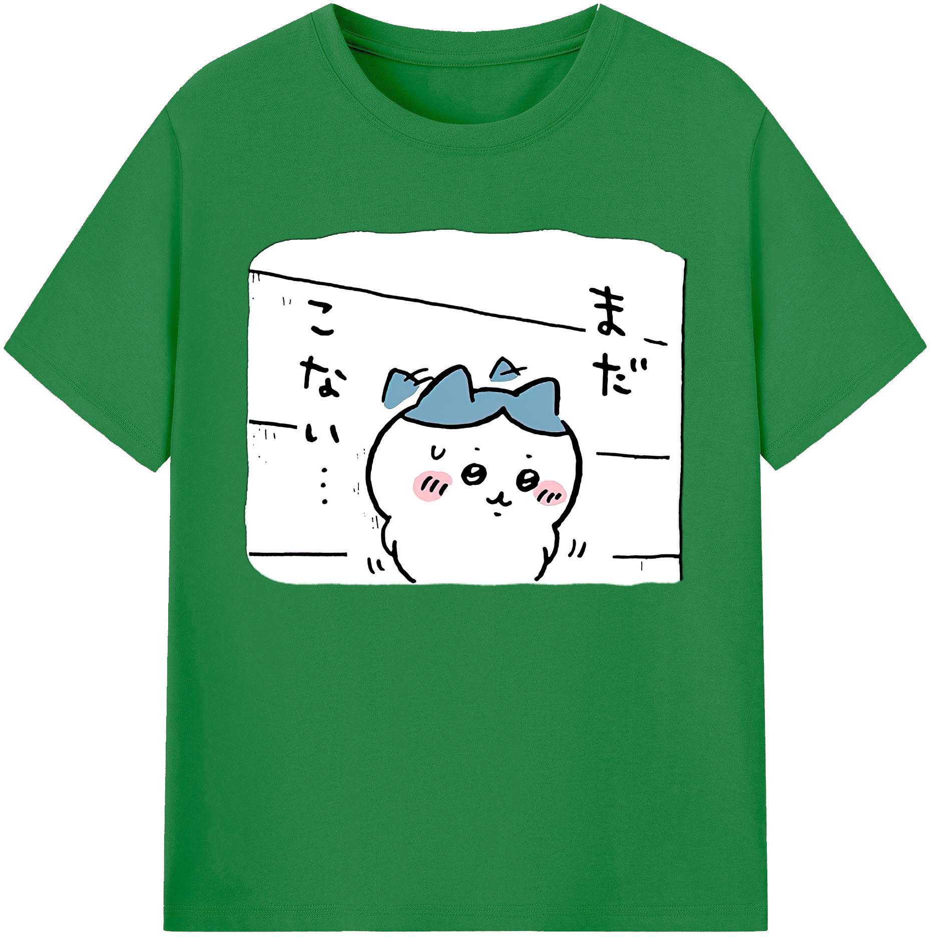 （画像用） ちいかわ ハチワレ Chii-kawa hachiware 綿100％ メンズ半袖Tシャツ｜肌触りやわらか＆通気性