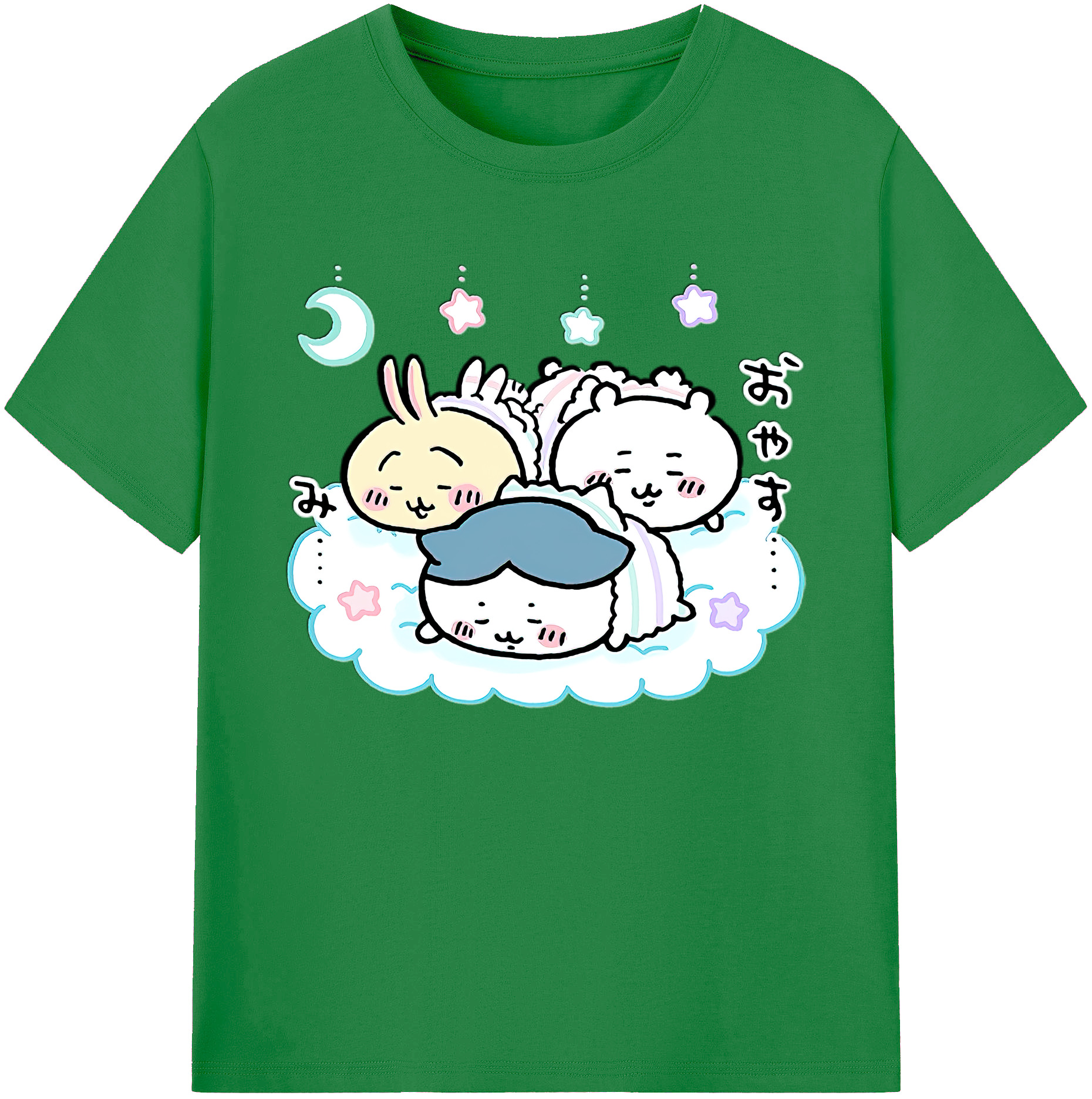 （画像用） ちいかわ ハチワレ Chii-kawa hachiware 綿100％ メンズ半袖Tシャツ｜肌触りやわらか＆通気性
