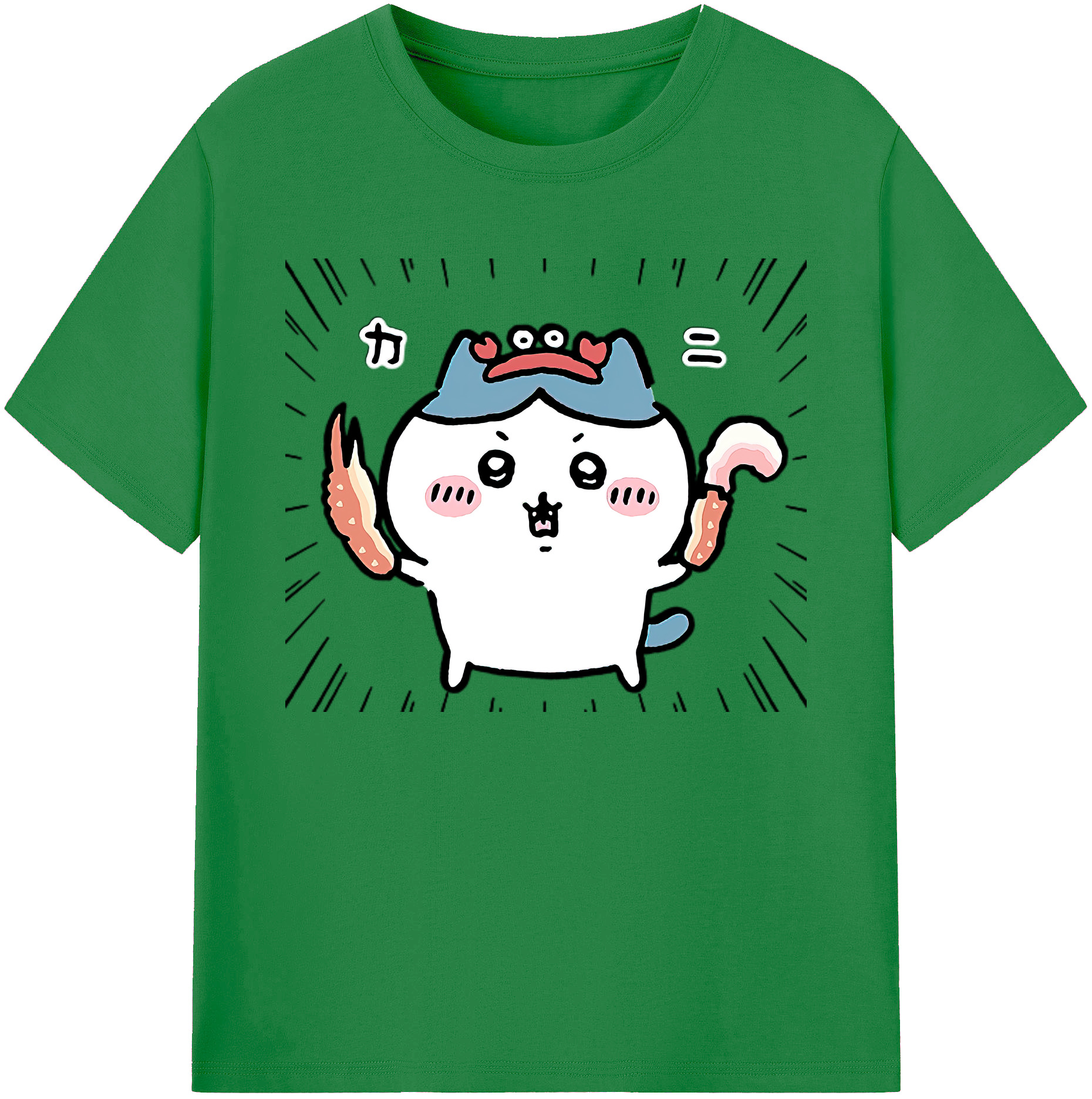 （画像用） ちいかわ ハチワレ Chii-kawa hachiware 綿100％ メンズ半袖Tシャツ｜肌触りやわらか＆通気性