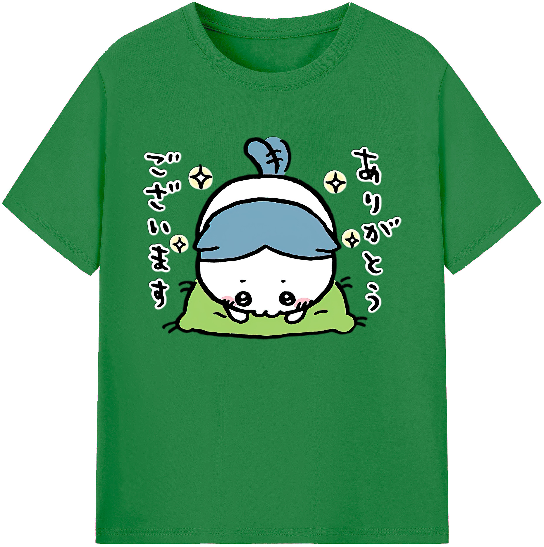 （画像用） ちいかわ ハチワレ Chii-kawa hachiware 綿100％ メンズ半袖Tシャツ｜肌触りやわらか＆通気性