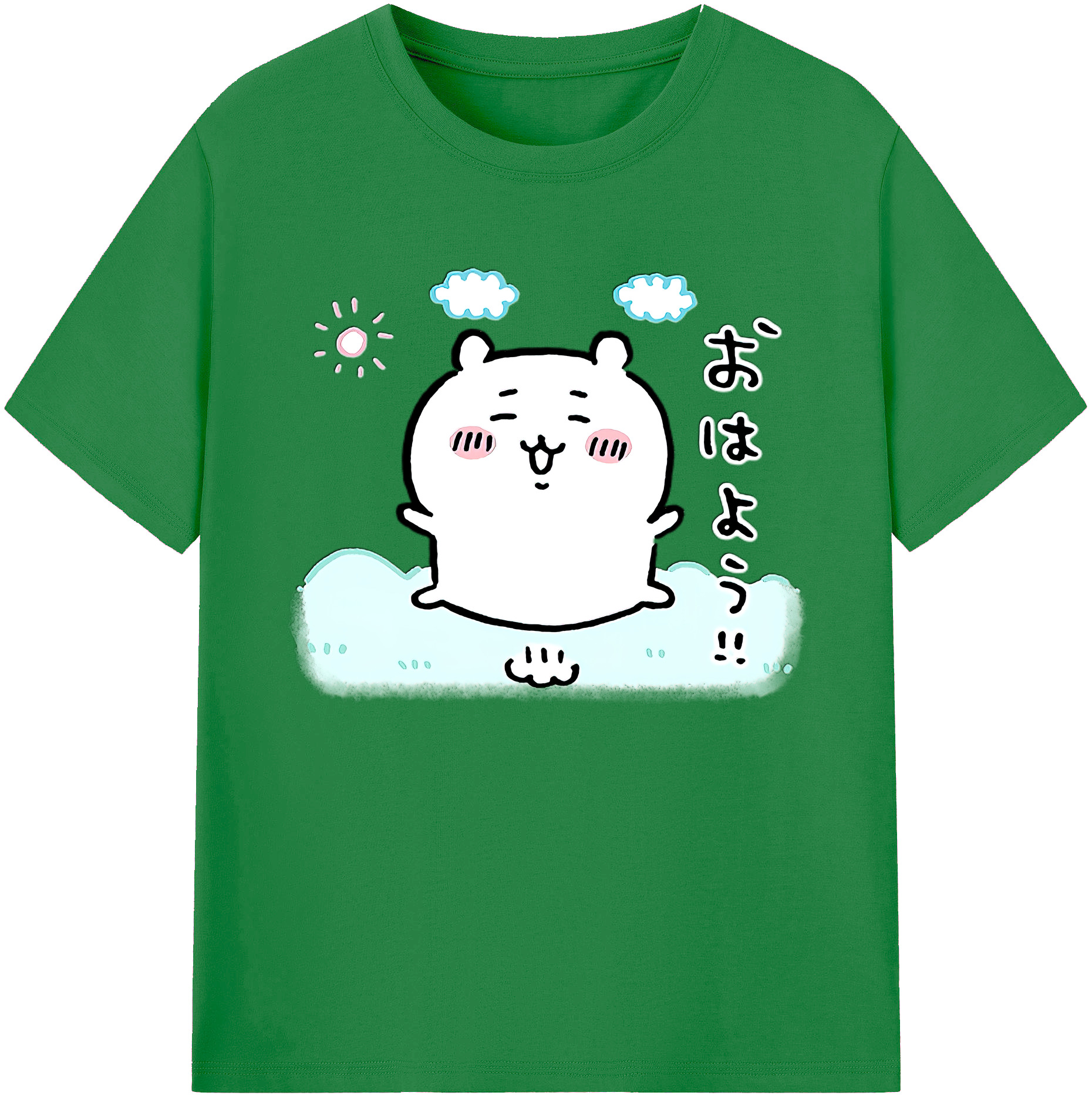 （画像用） ちいかわ ちいかわ Chii-kawa chiikawa 綿100％ メンズ半袖Tシャツ｜肌触りやわらか＆通気性