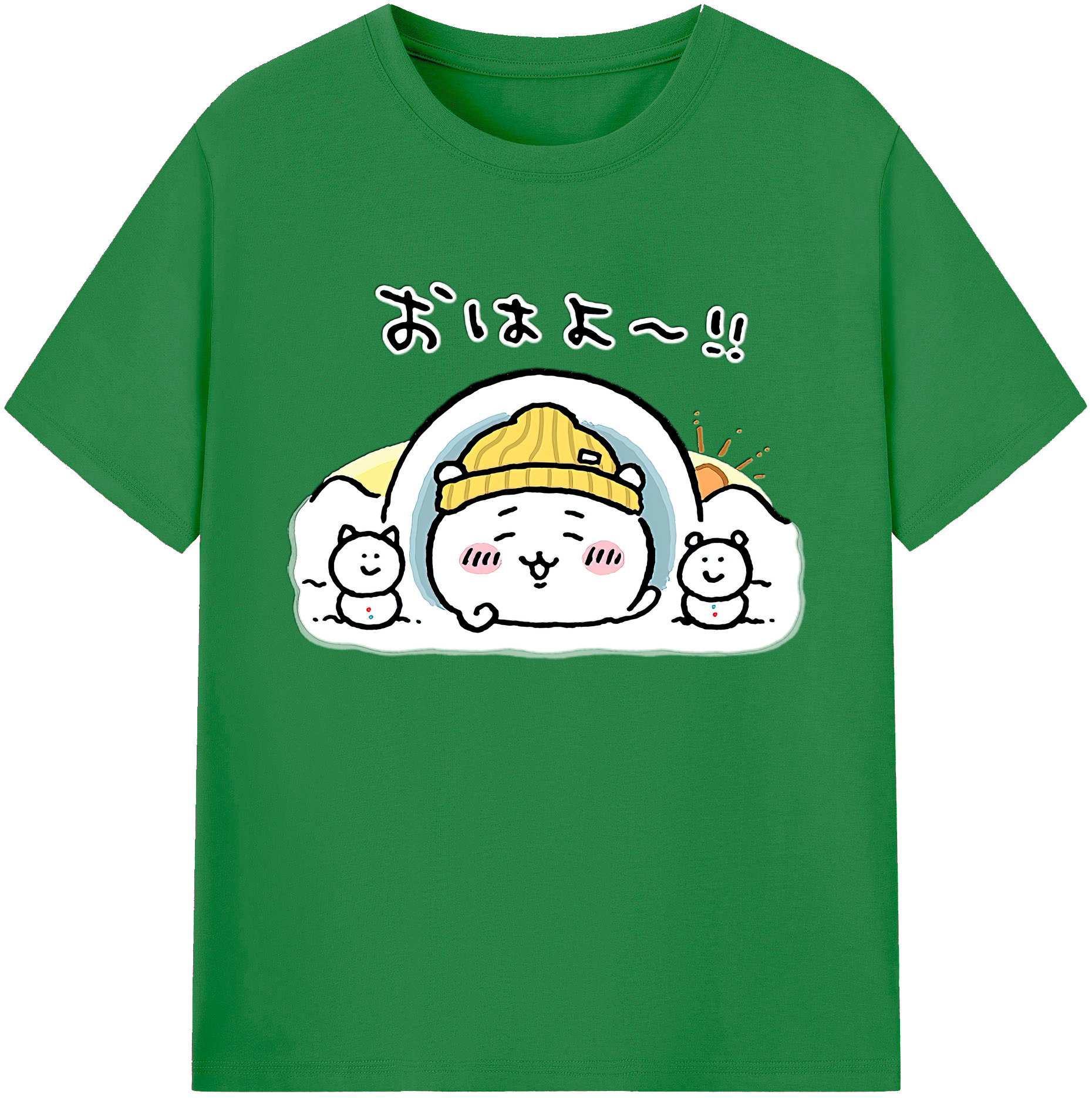 （画像用） ちいかわ ちいかわ Chii-kawa chiikawa 綿100％ メンズ半袖Tシャツ｜肌触りやわらか＆通気性