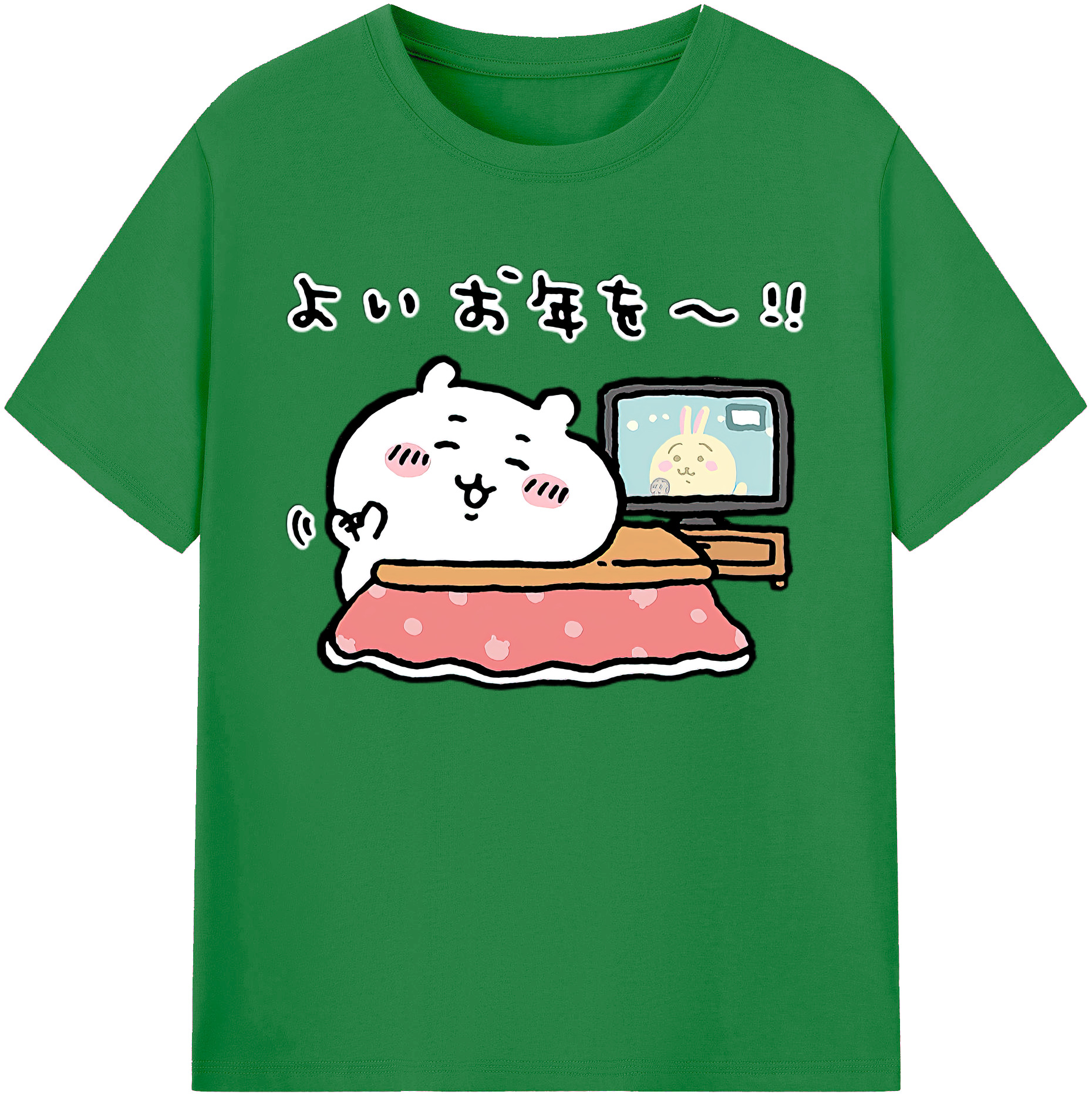 （画像用） ちいかわ ちいかわ Chii-kawa chiikawa 綿100％ メンズ半袖Tシャツ｜肌触りやわらか＆通気性
