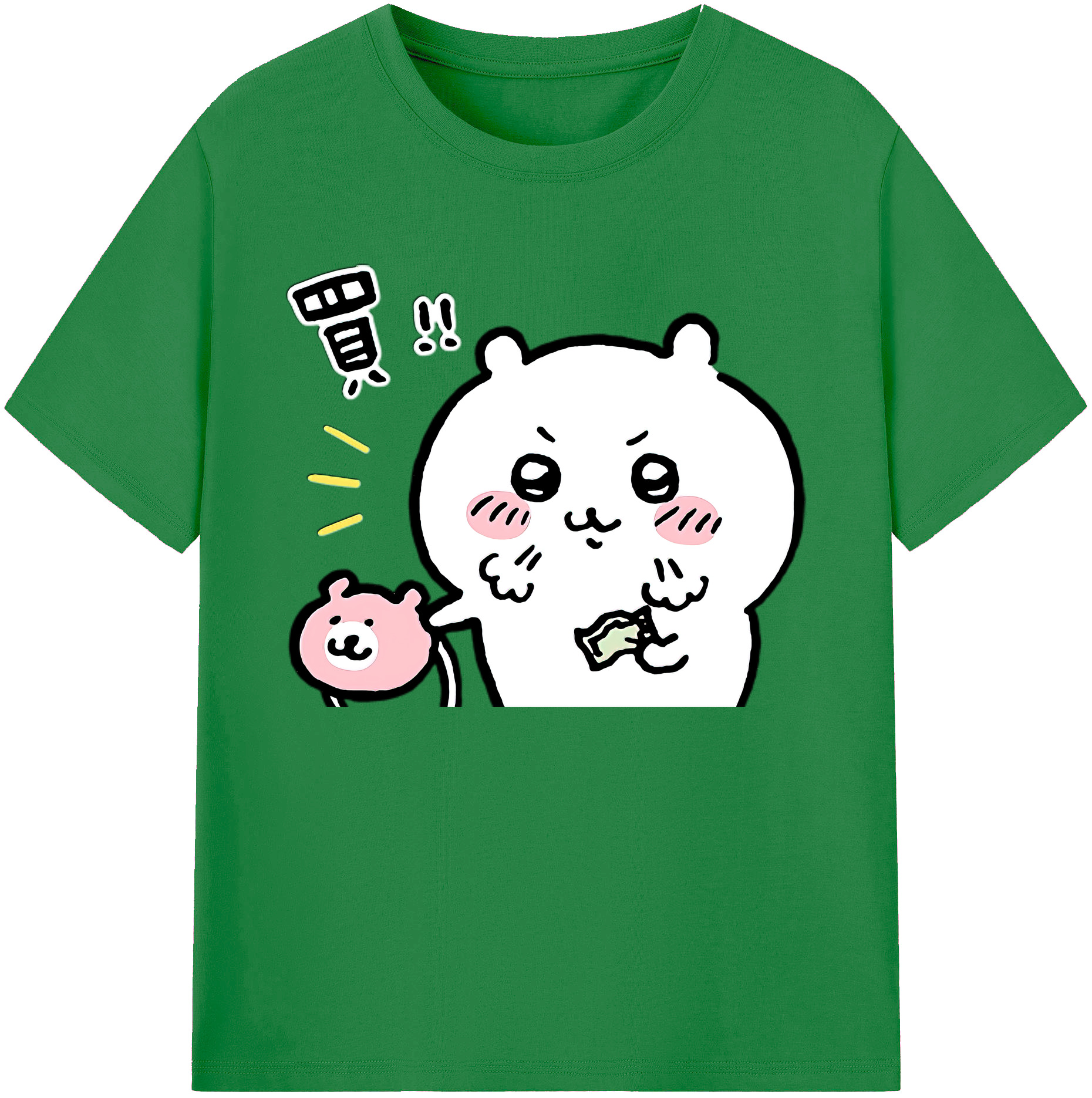 （画像用） ちいかわ ちいかわ Chii-kawa chiikawa 綿100％ メンズ半袖Tシャツ｜肌触りやわらか＆通気性