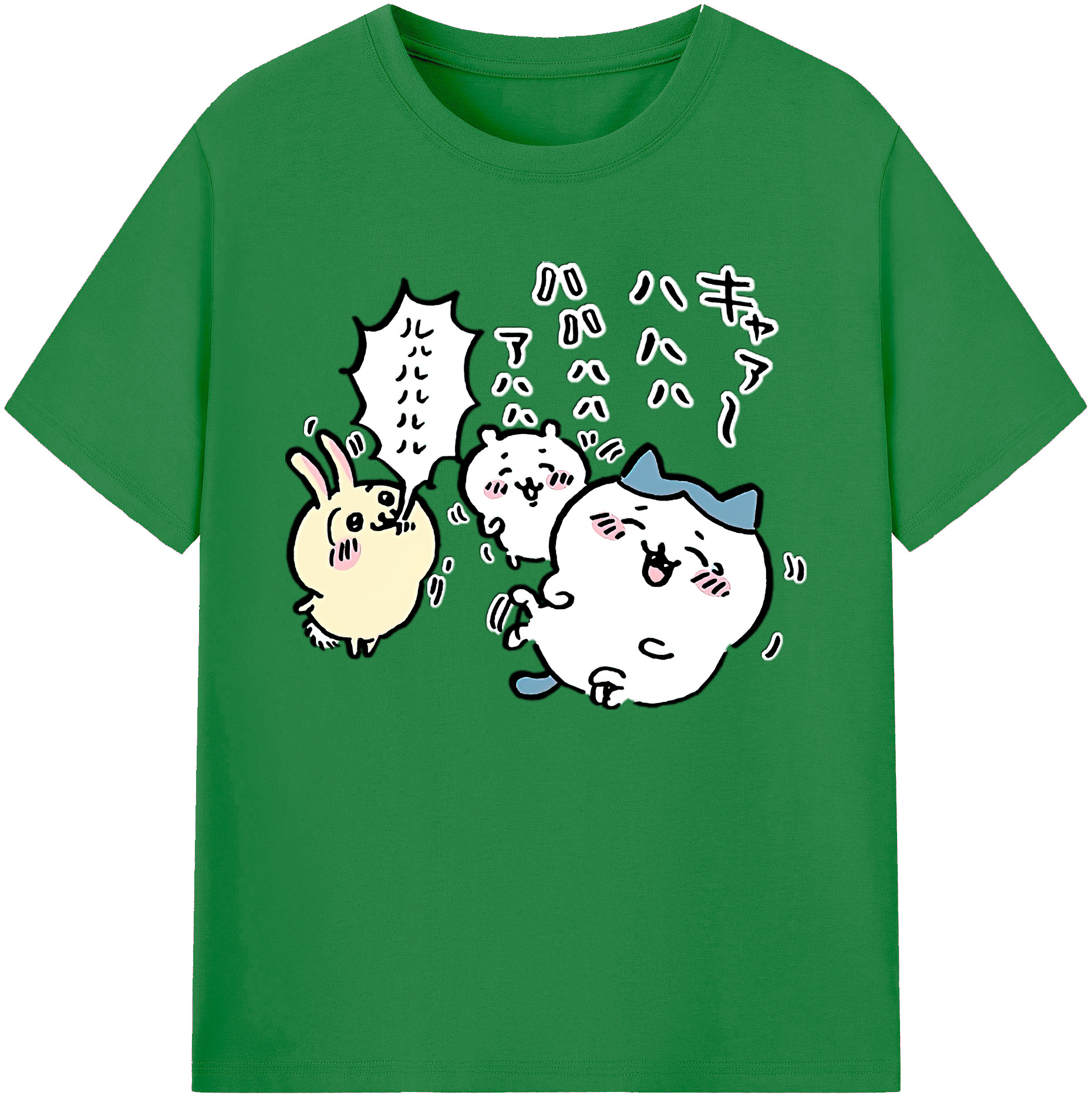 （画像用） ちいかわ うさぎ Chii-kawa usagi 綿100％ メンズ半袖Tシャツ｜肌触りやわらか＆通気性