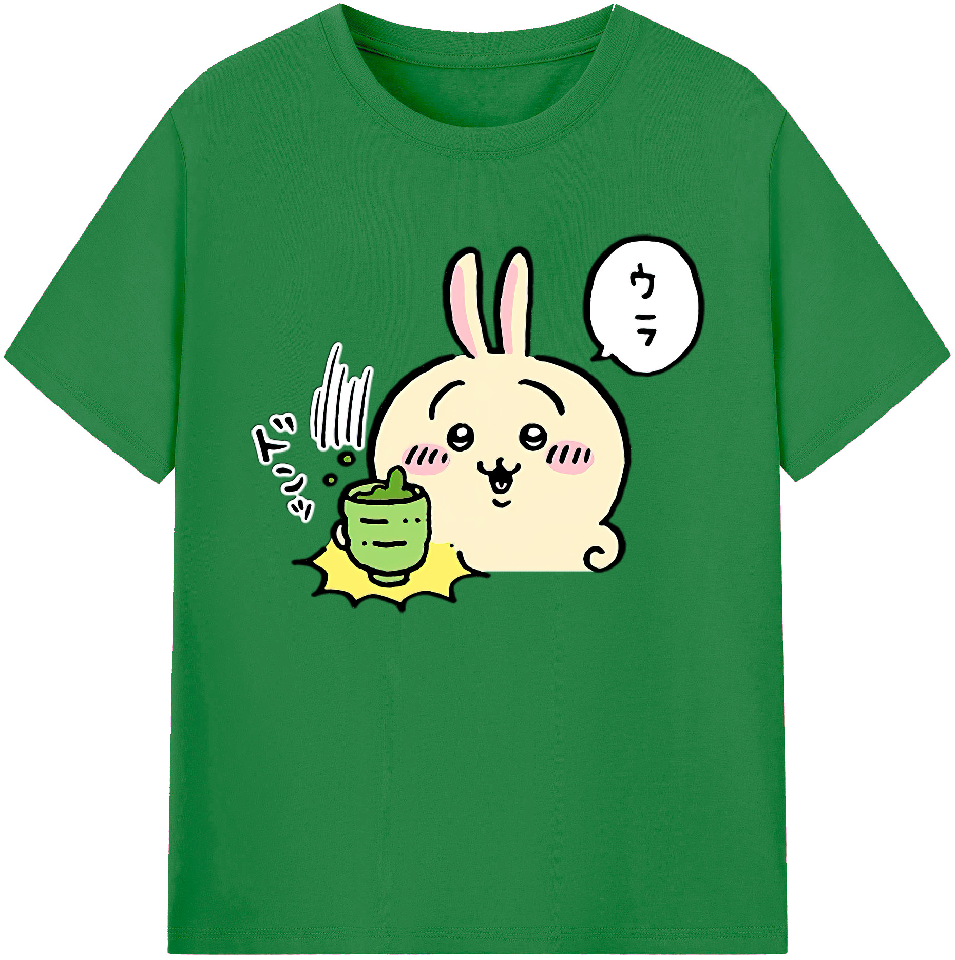 （画像用） ちいかわ うさぎ Chii-kawa usagi 綿100％ メンズ半袖Tシャツ｜肌触りやわらか＆通気性