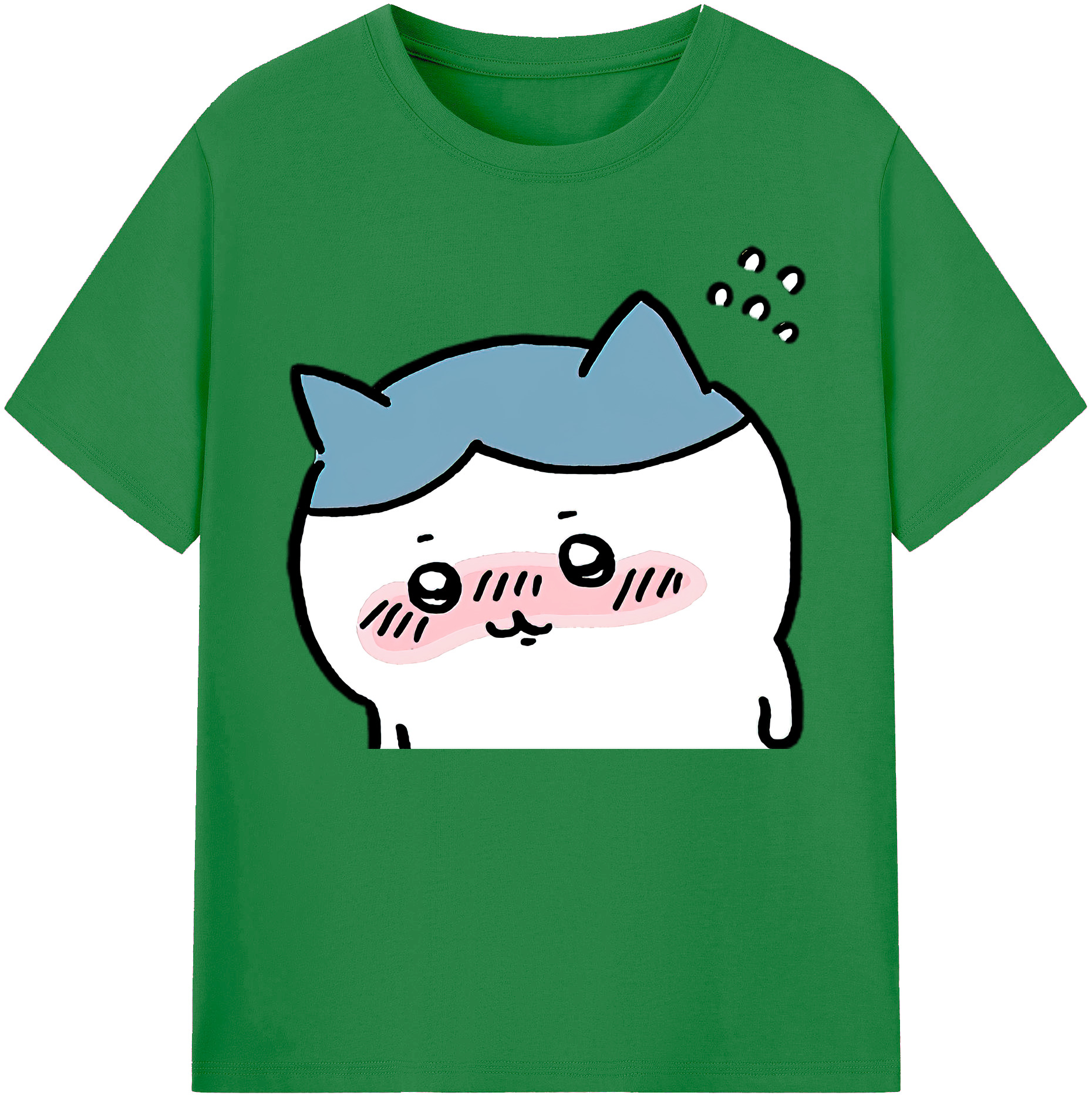 （画像用） ちいかわ ハチワレ Chii-kawa hachiware 綿100％ メンズ半袖Tシャツ｜肌触りやわらか＆通気性