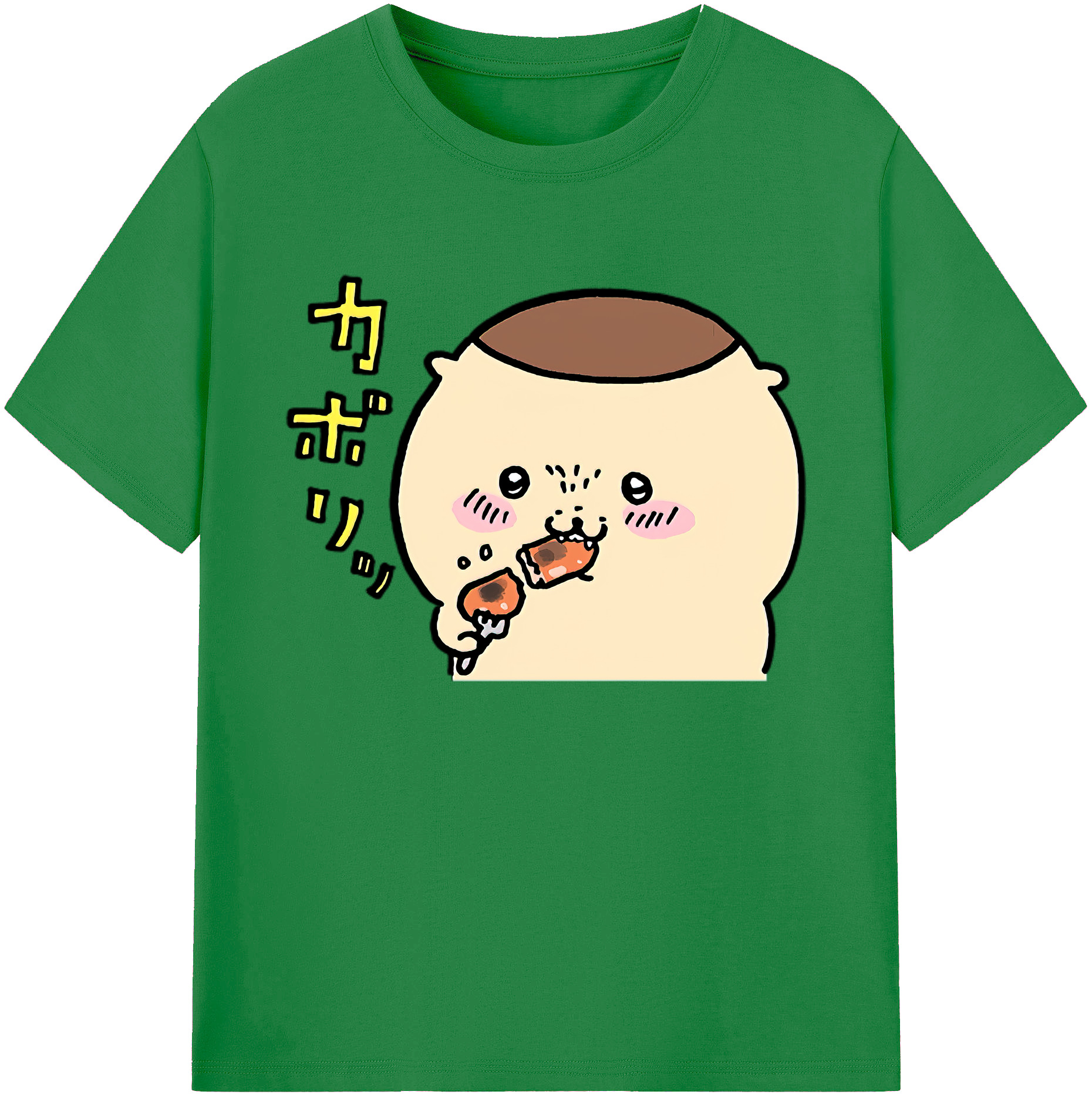 （画像用） ちいかわ くりまんじゅう Chii-kawa kuri manjū 綿100％ メンズ半袖Tシャツ｜肌触りやわらか＆通気性