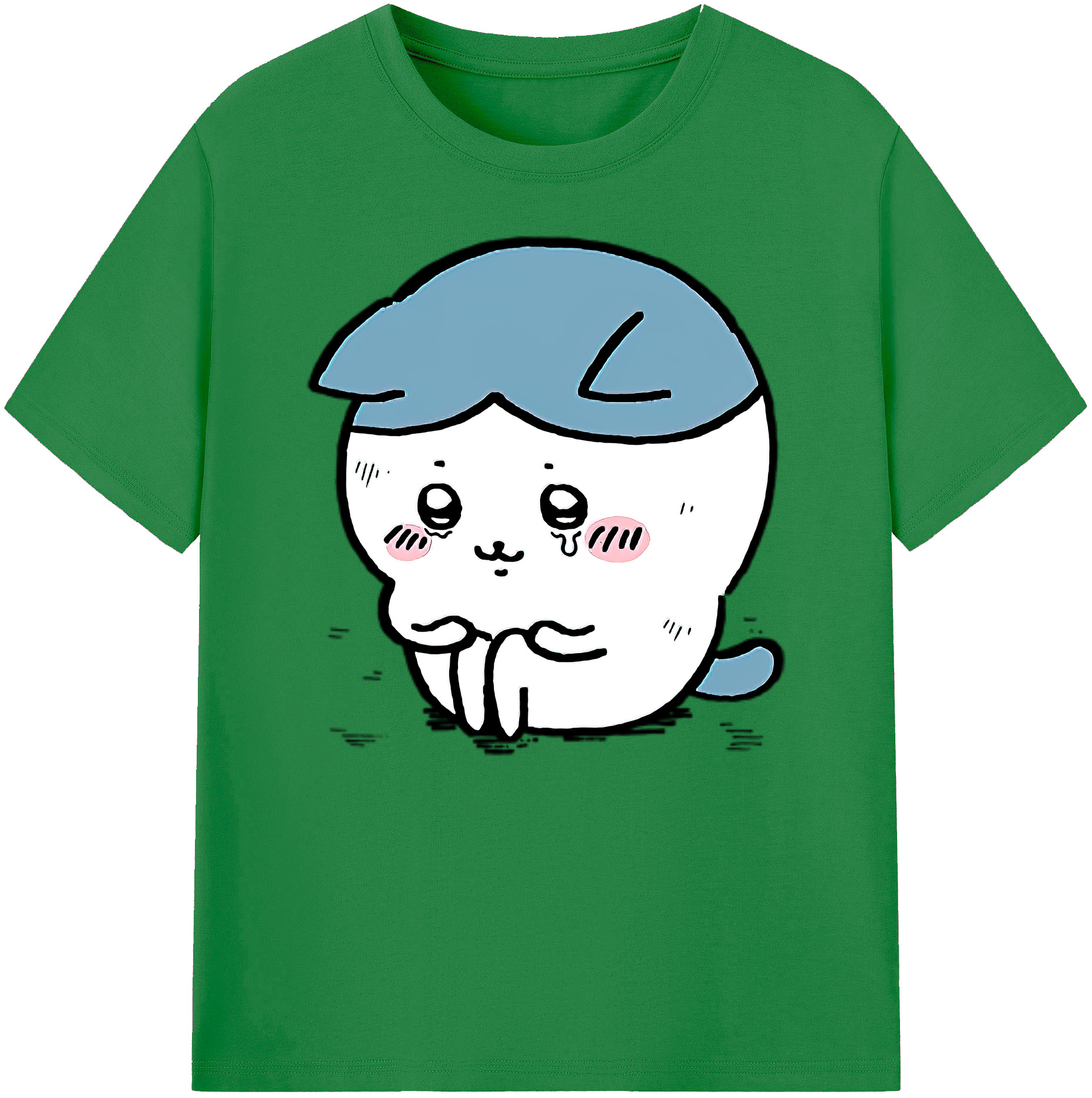 （画像用） ちいかわ ハチワレ Chii-kawa hachiware 綿100％ メンズ半袖Tシャツ｜肌触りやわらか＆通気性