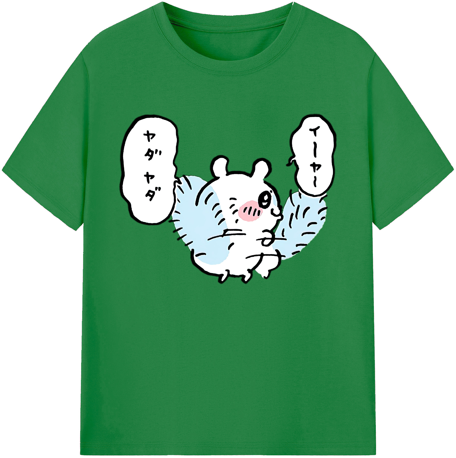 （画像用） ちいかわ モモンガ Chii-kawa Momonga 綿100％ メンズ半袖Tシャツ｜肌触りやわらか＆通気性