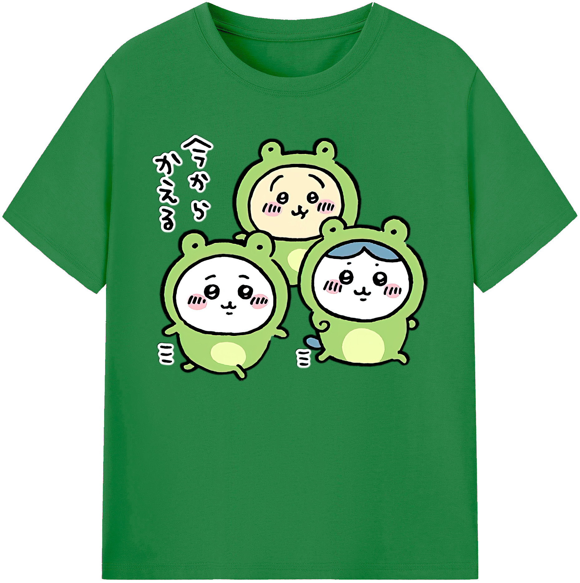 （画像用） ちいかわ ハチワレ Chii-kawa hachiware 綿100％ メンズ半袖Tシャツ｜肌触りやわらか＆通気性
