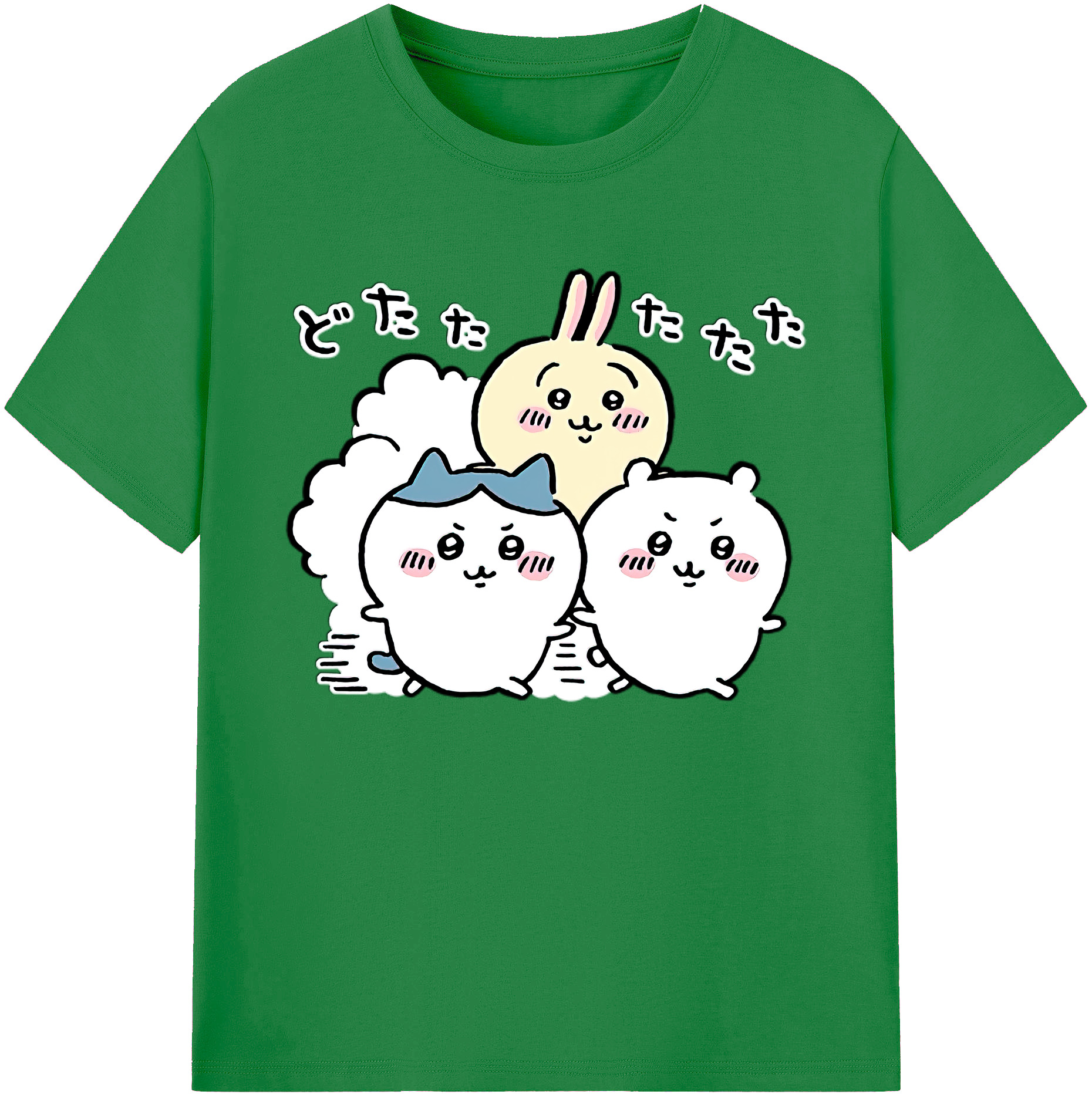 （画像用） ちいかわ ハチワレ Chii-kawa hachiware 綿100％ メンズ半袖Tシャツ｜肌触りやわらか＆通気性