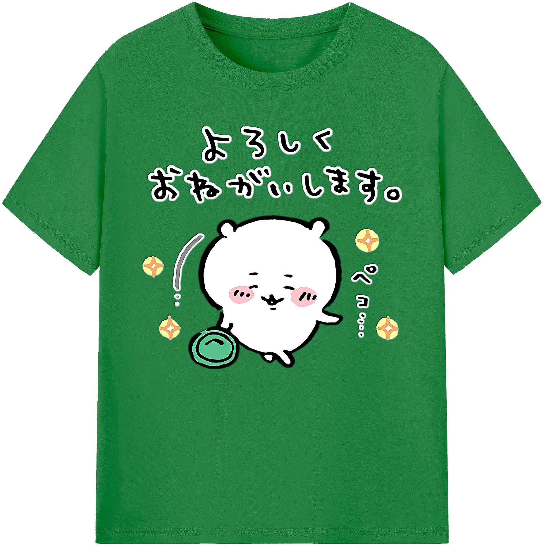 （画像用） ちいかわ ちいかわ Chii-kawa chiikawa 綿100％ メンズ半袖Tシャツ｜肌触りやわらか＆通気性