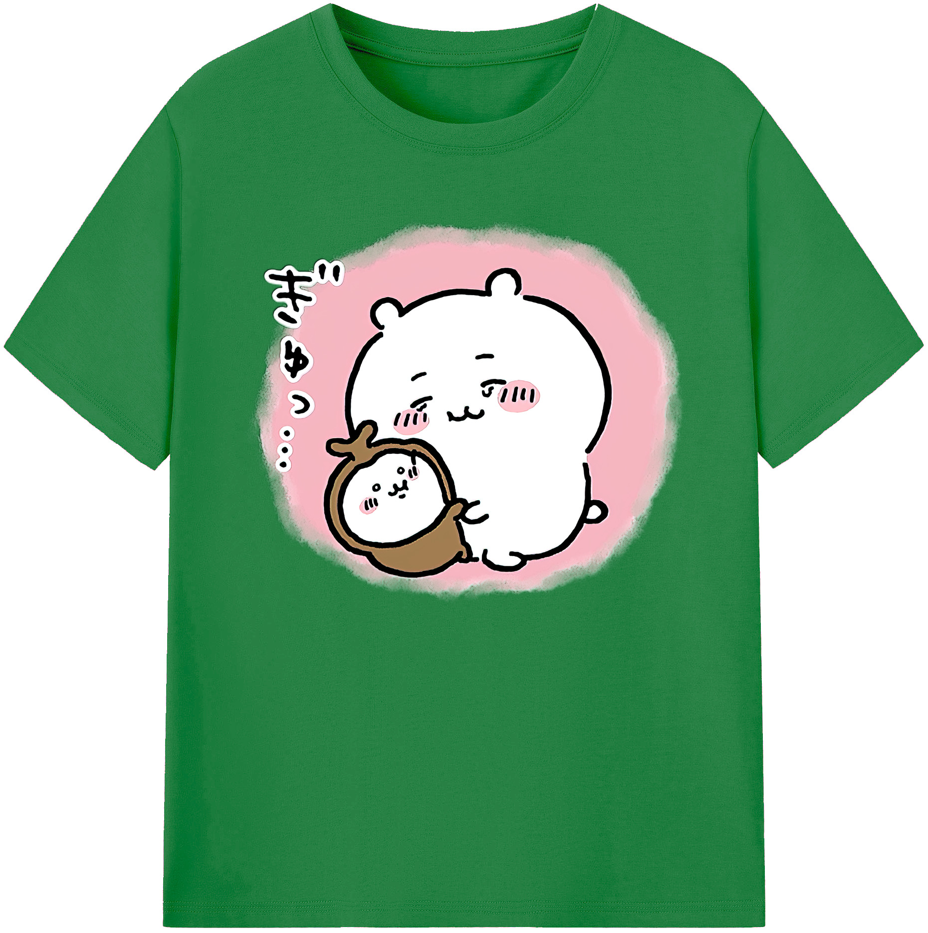 （画像用） ちいかわ ちいかわ Chii-kawa chiikawa 綿100％ メンズ半袖Tシャツ｜肌触りやわらか＆通気性