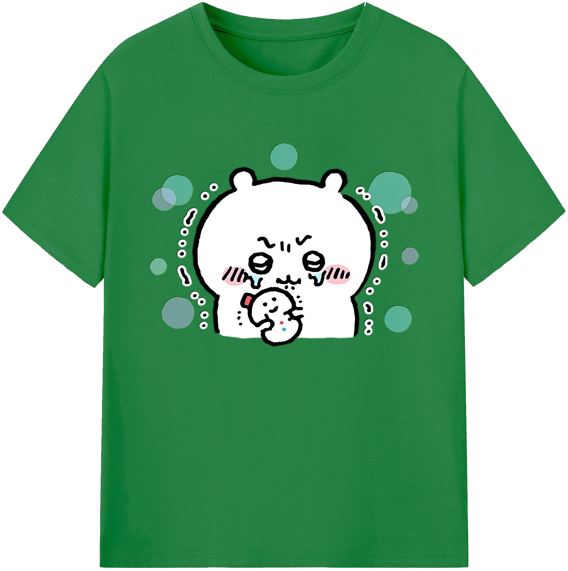 （画像用） ちいかわ ちいかわ Chii-kawa chiikawa 綿100％ メンズ半袖Tシャツ｜肌触りやわらか＆通気性
