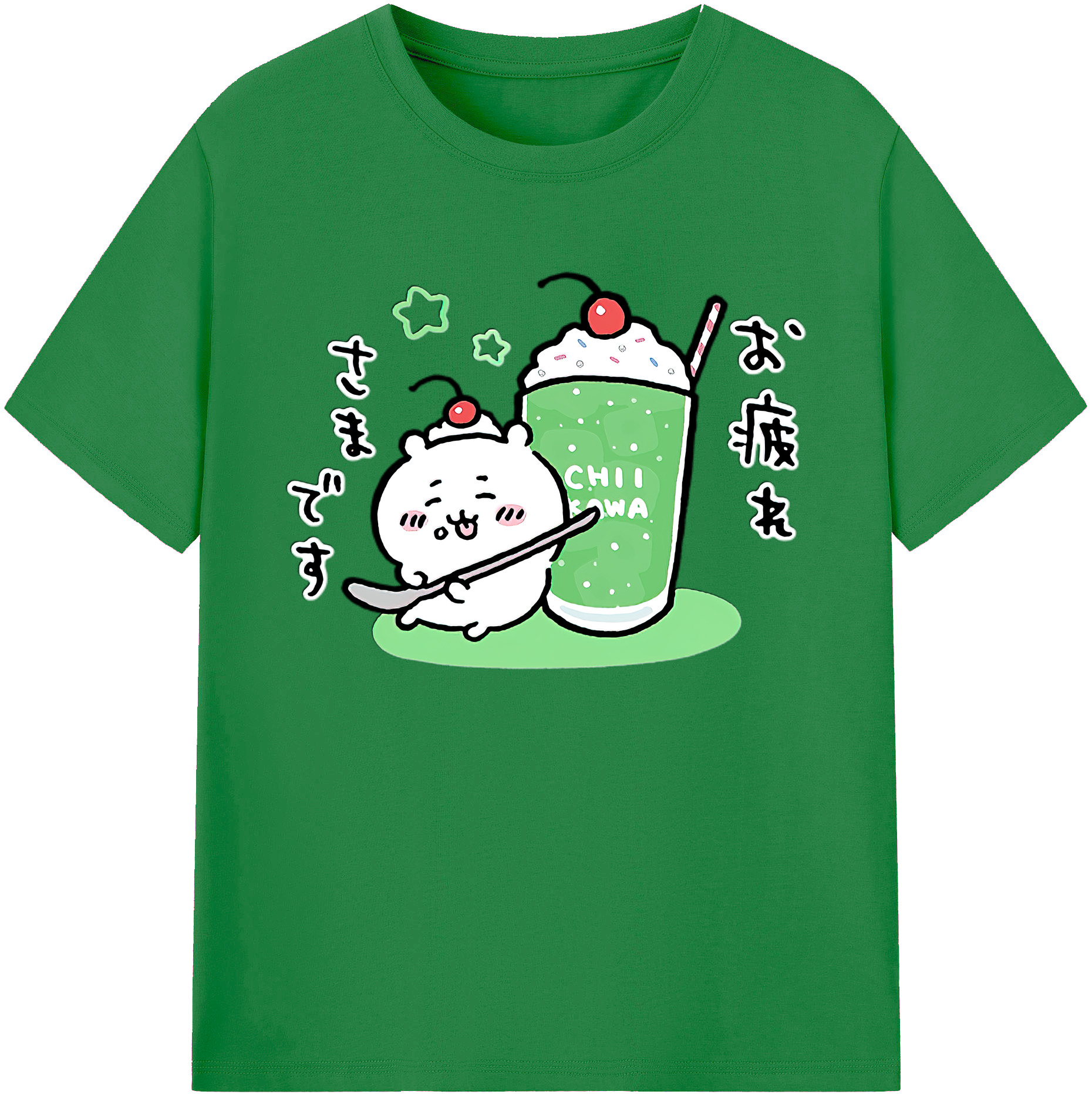 （画像用） ちいかわ ちいかわ Chii-kawa chiikawa 綿100％ メンズ半袖Tシャツ｜肌触りやわらか＆通気性